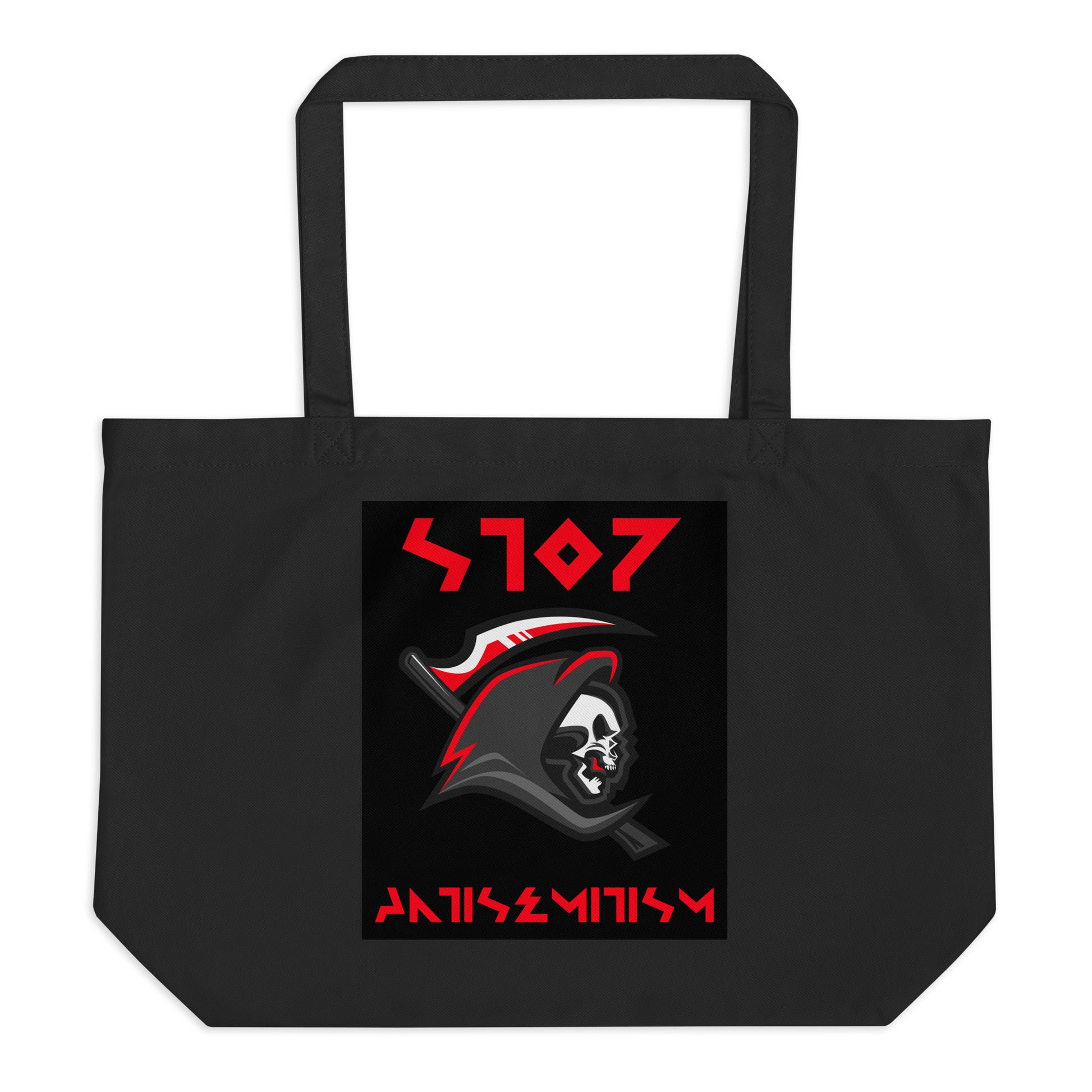 Red Fight | Antisemitism | Large Organic Tote Bag Jouparty