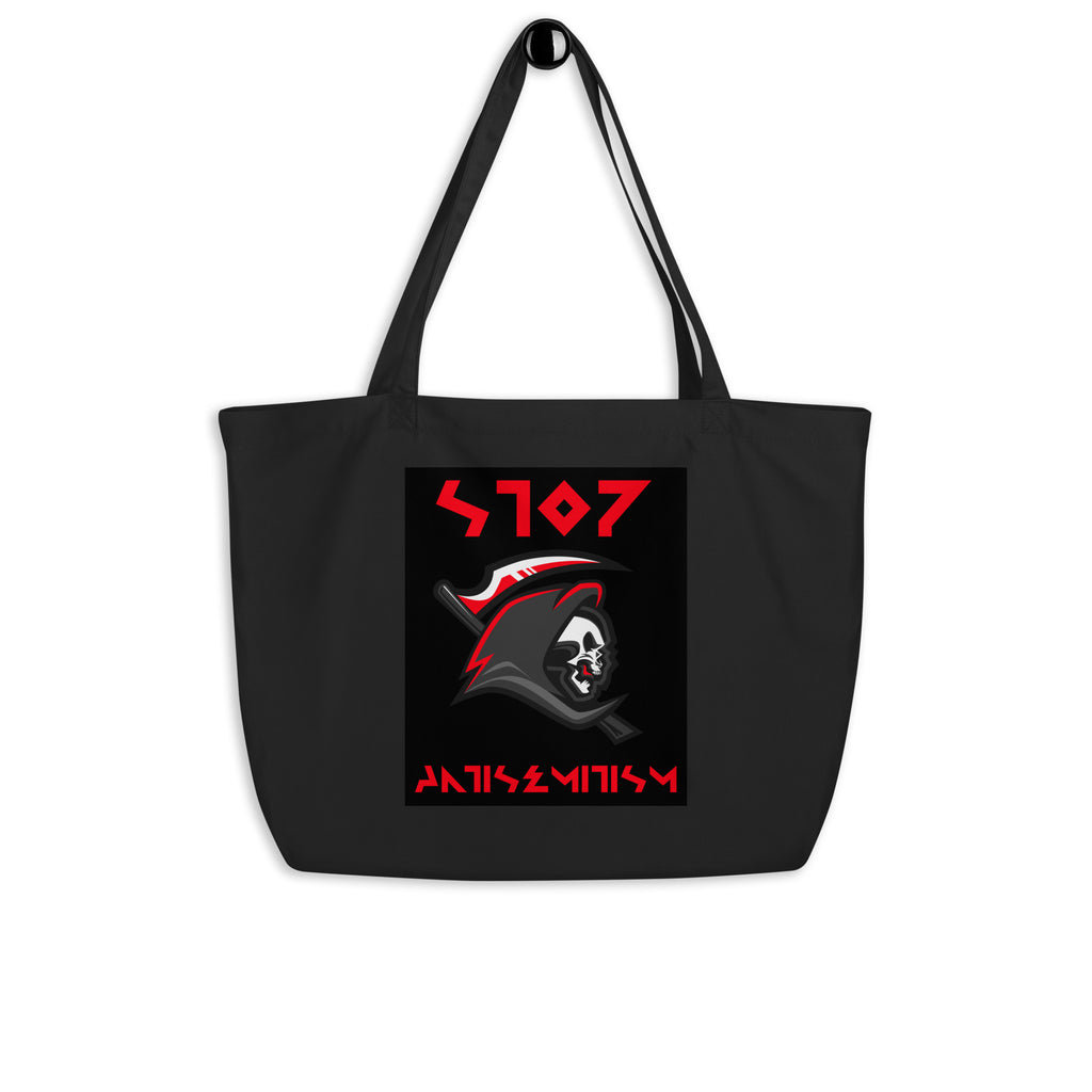 Red Fight | Antisemitism | Large Organic Tote Bag Jouparty