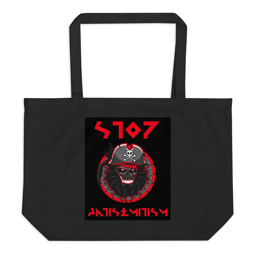 Red Fight | Antisemitism | Large Organic Tote Bag Jouparty