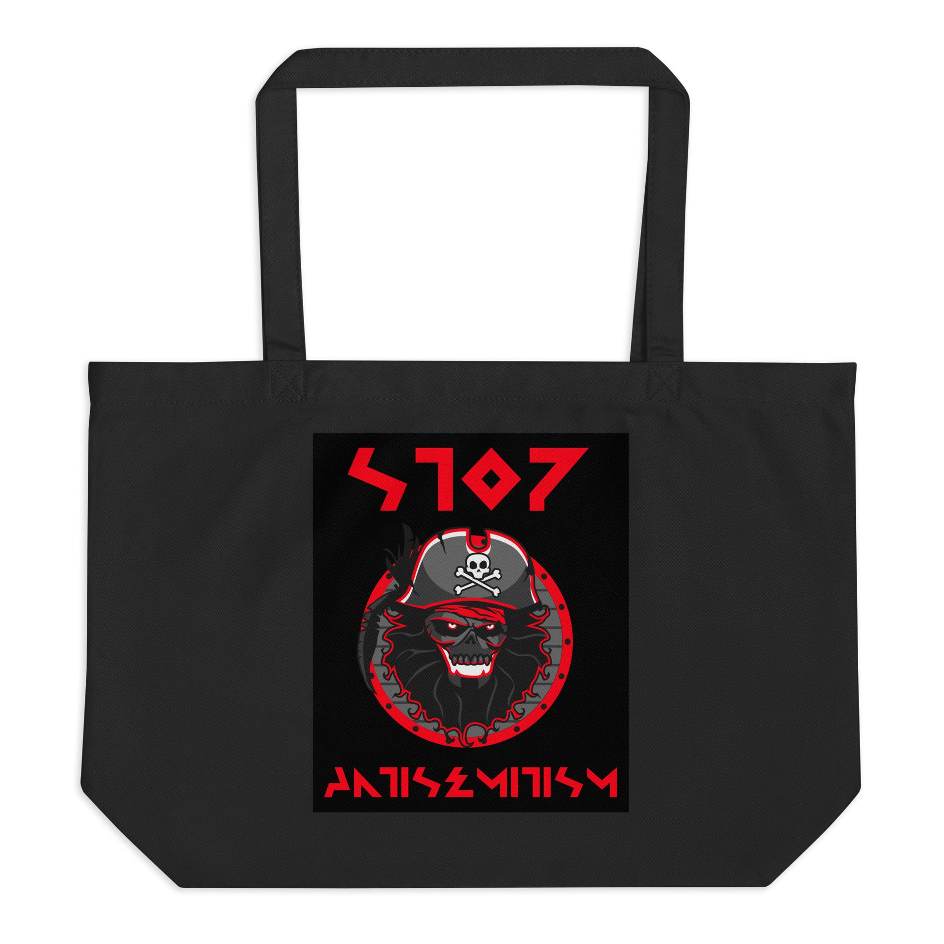 Red Fight | Antisemitism | Large Organic Tote Bag Jouparty