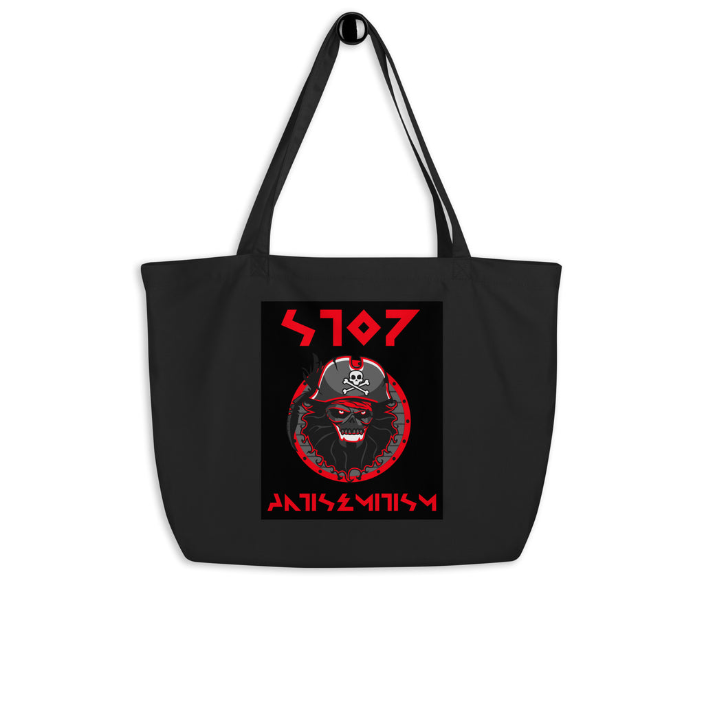 Red Fight | Antisemitism | Large Organic Tote Bag Jouparty