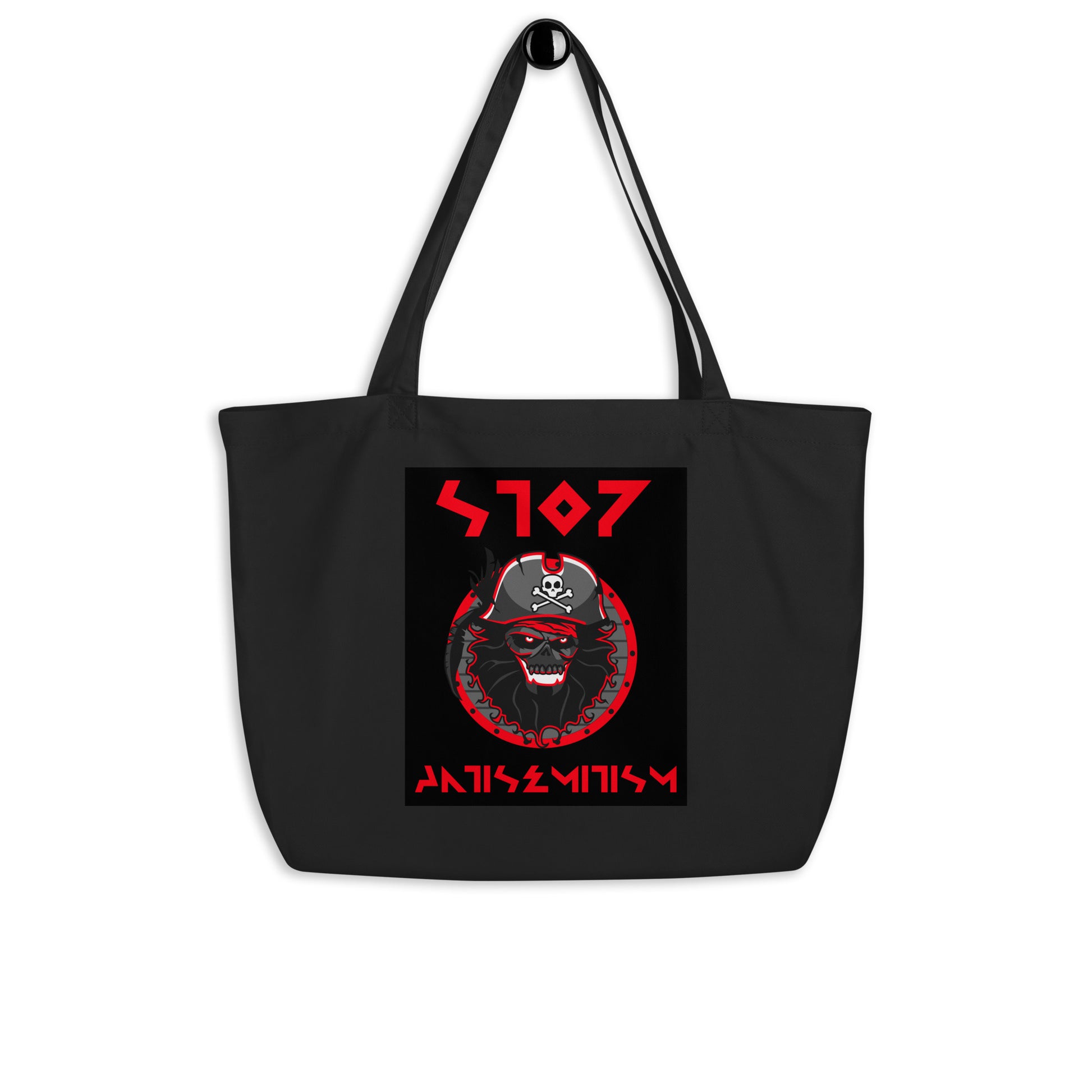 Red Fight | Antisemitism | Large Organic Tote Bag Jouparty