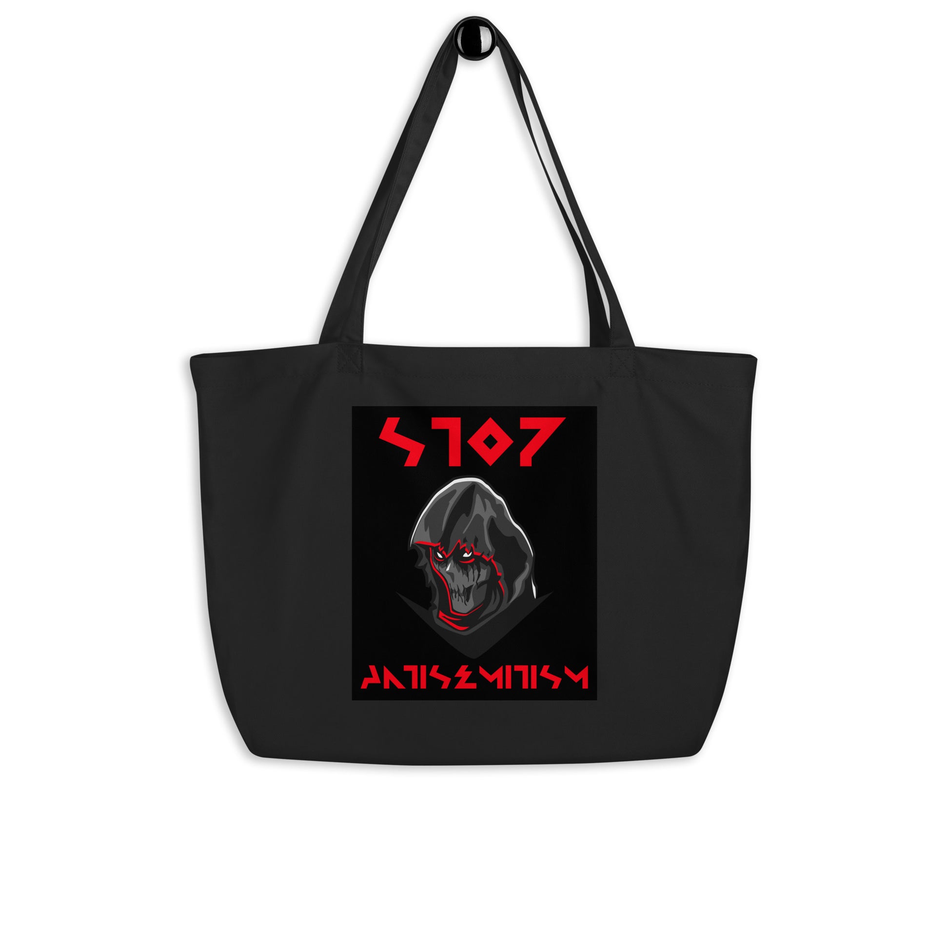 Red Fight | Antisemitism | Large Organic Tote Bag