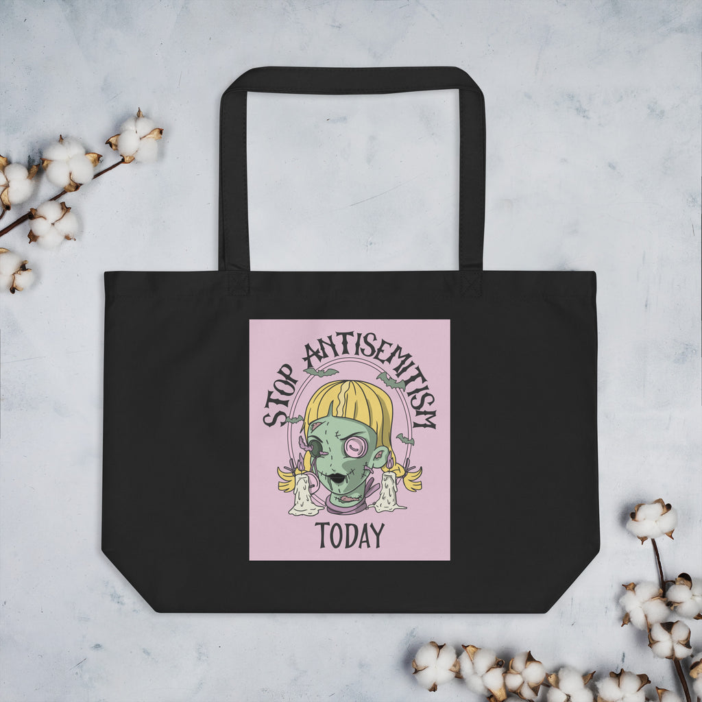 Horror Movie | Antisemitism | Large Organic Tote Bag