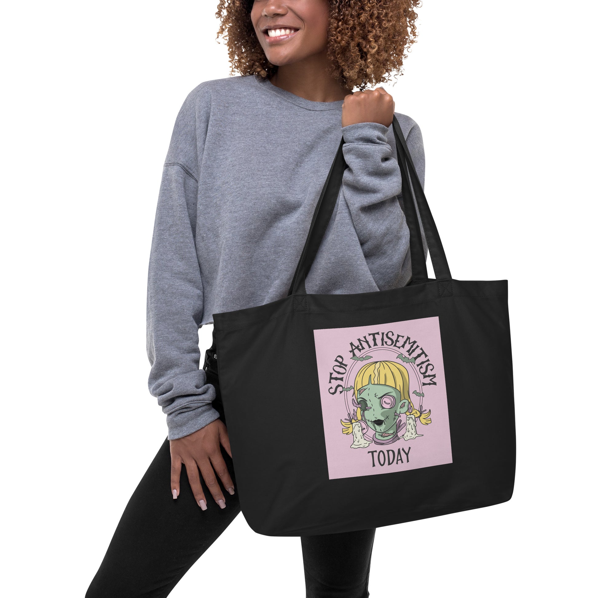 Horror Movie | Antisemitism | Large Organic Tote Bag