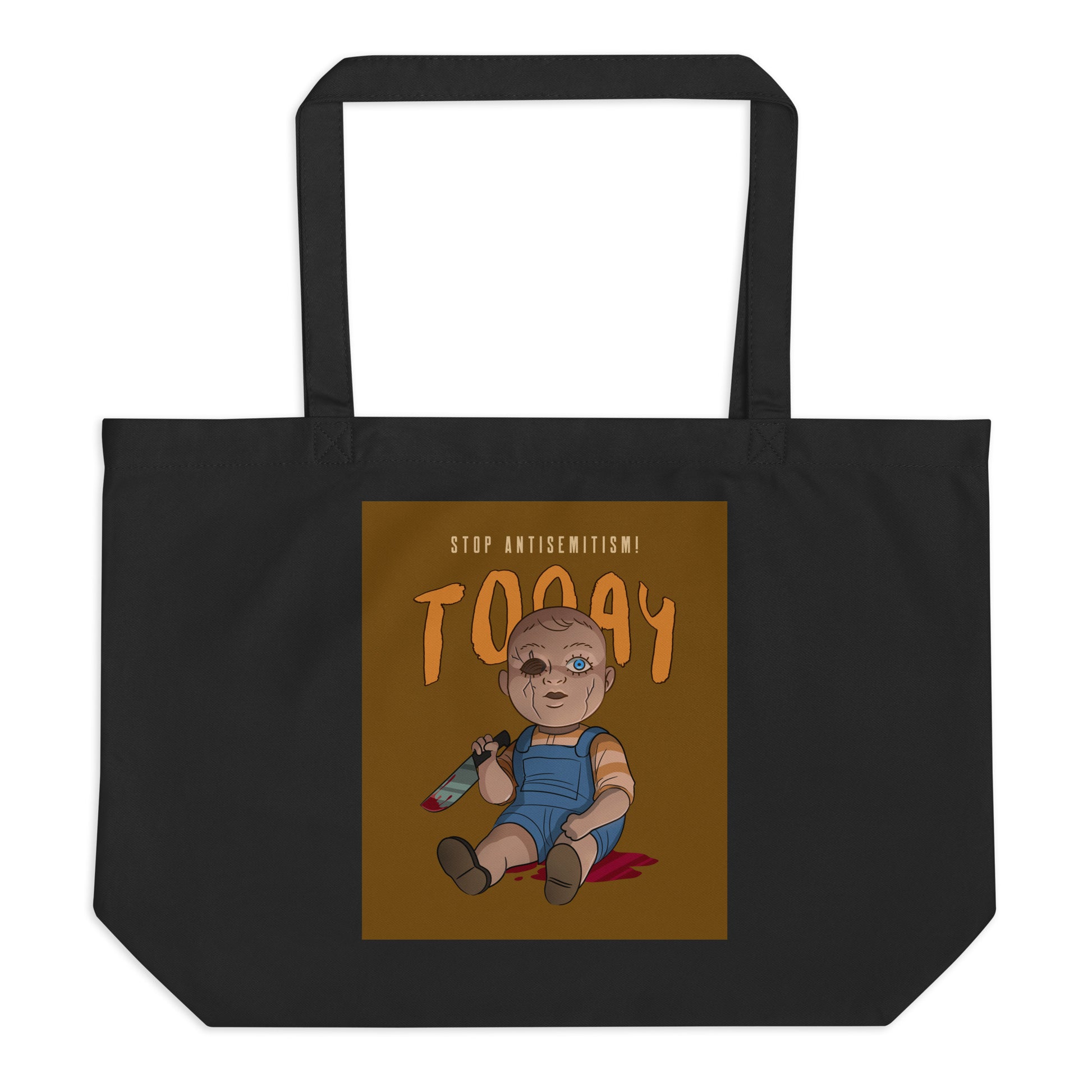 Horror Movie | Antisemitism | Large Organic Tote Bag Jouparty