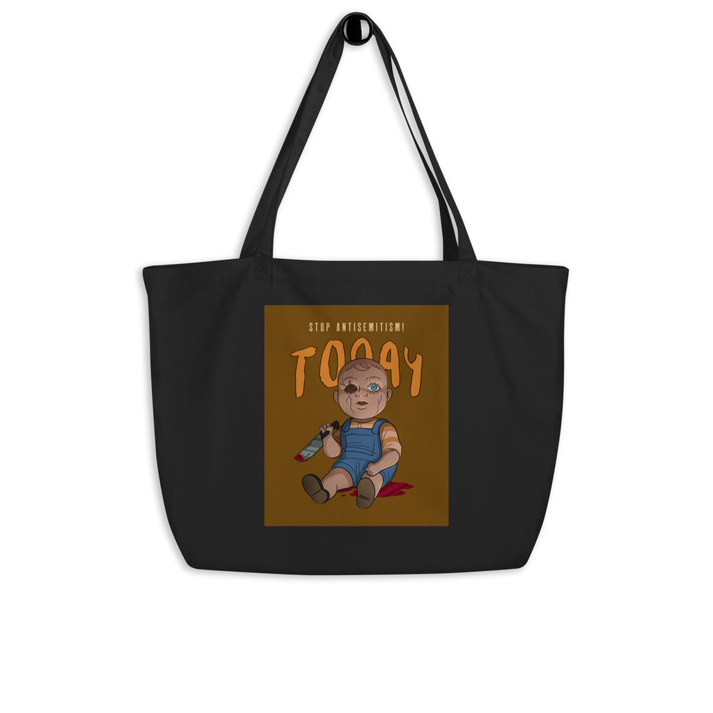 Horror Movie | Antisemitism | Large Organic Tote Bag Jouparty