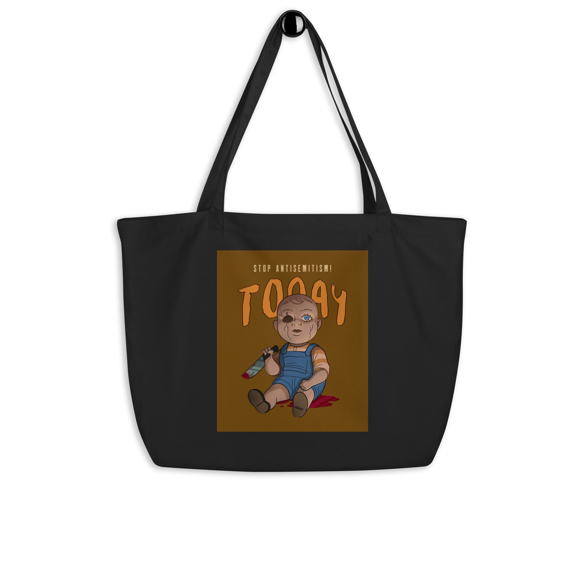 Horror Movie | Antisemitism | Large Organic Tote Bag Jouparty