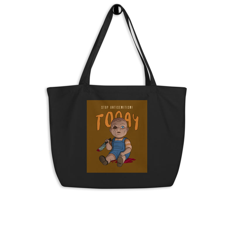 Horror Movie | Antisemitism | Large Organic Tote Bag