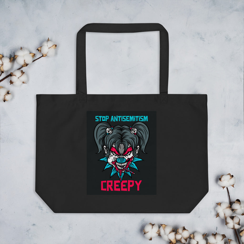 Horror Movie | Antisemitism | Large Organic Tote Bag Jouparty