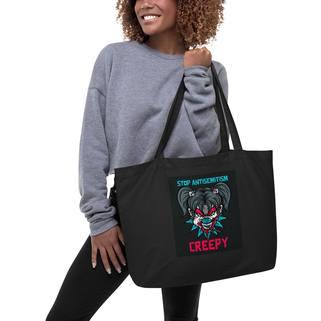 Horror Movie | Antisemitism | Large Organic Tote Bag Jouparty