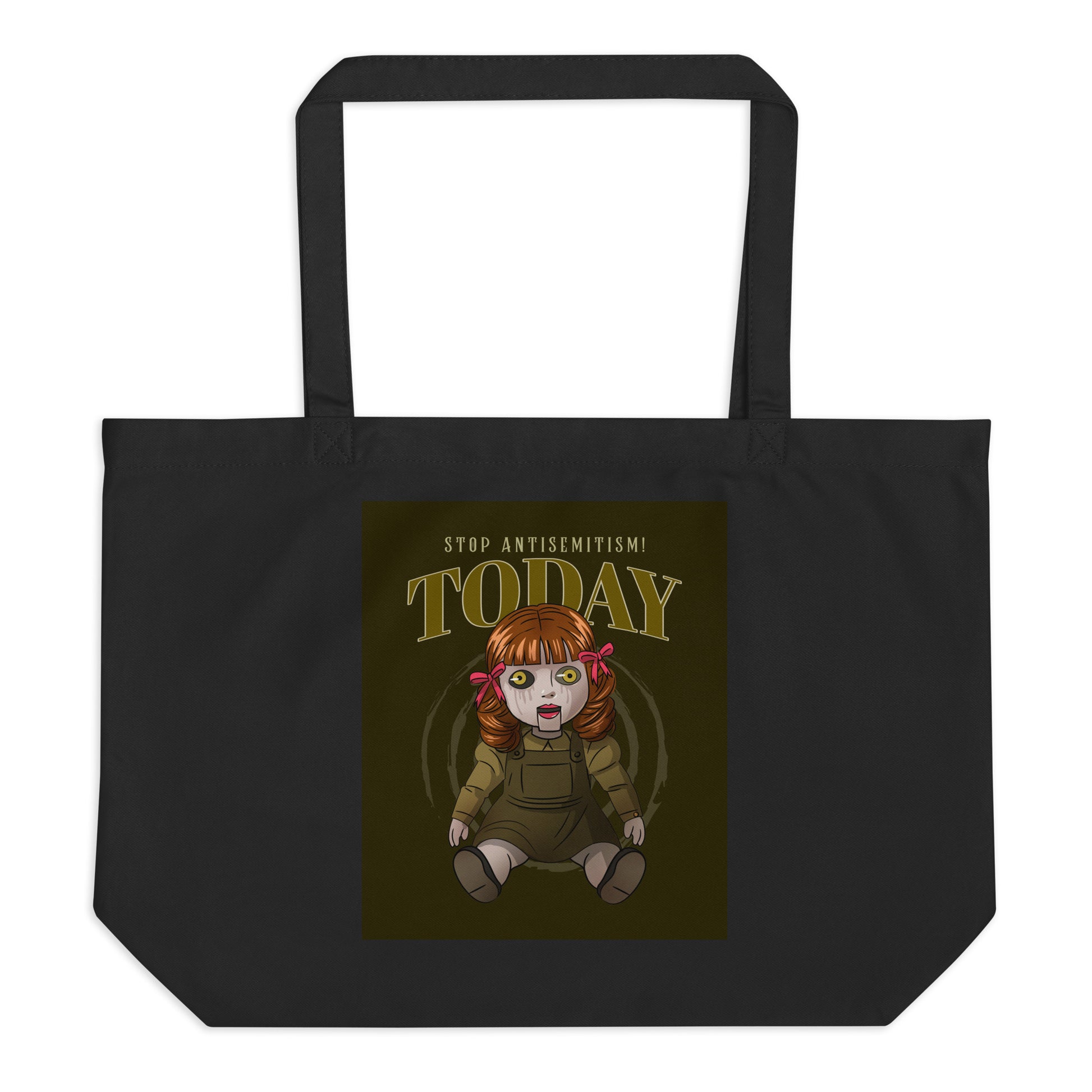 Horror Movie | Antisemitism | Large Organic Tote Bag Jouparty