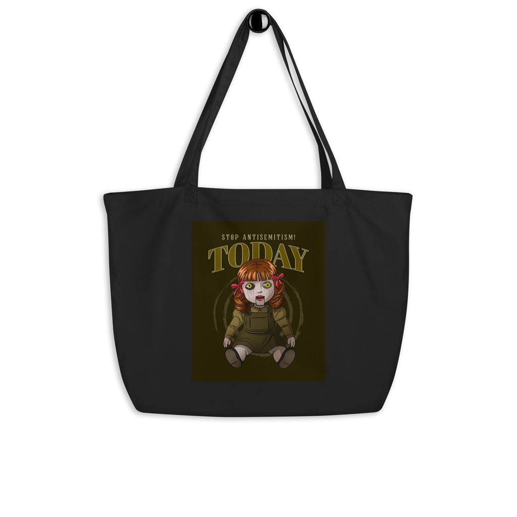 Horror Movie | Antisemitism | Large Organic Tote Bag Jouparty