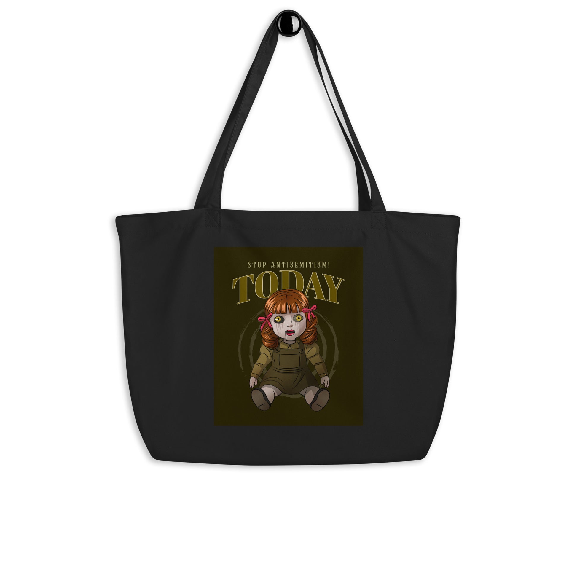 Horror Movie | Antisemitism | Large Organic Tote Bag Jouparty