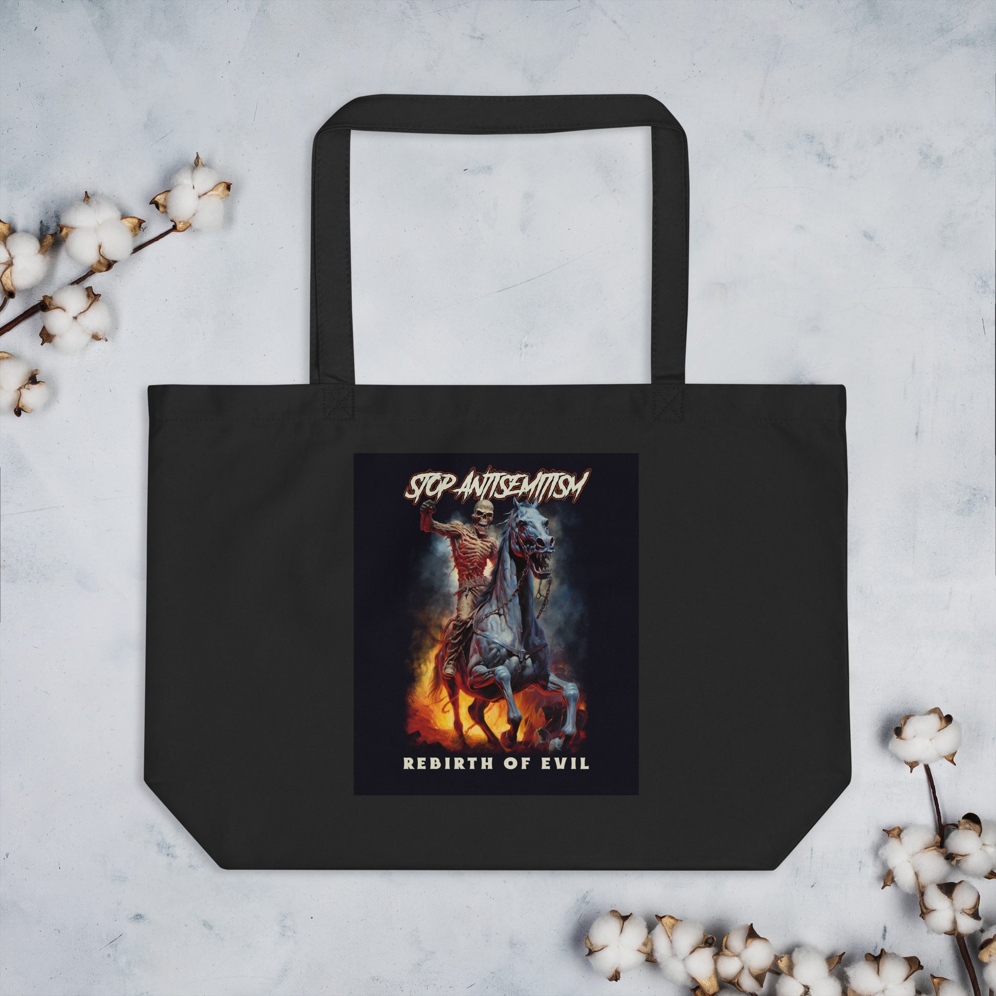 Horror Movie | Antisemitism | Large Organic Tote Bag Jouparty