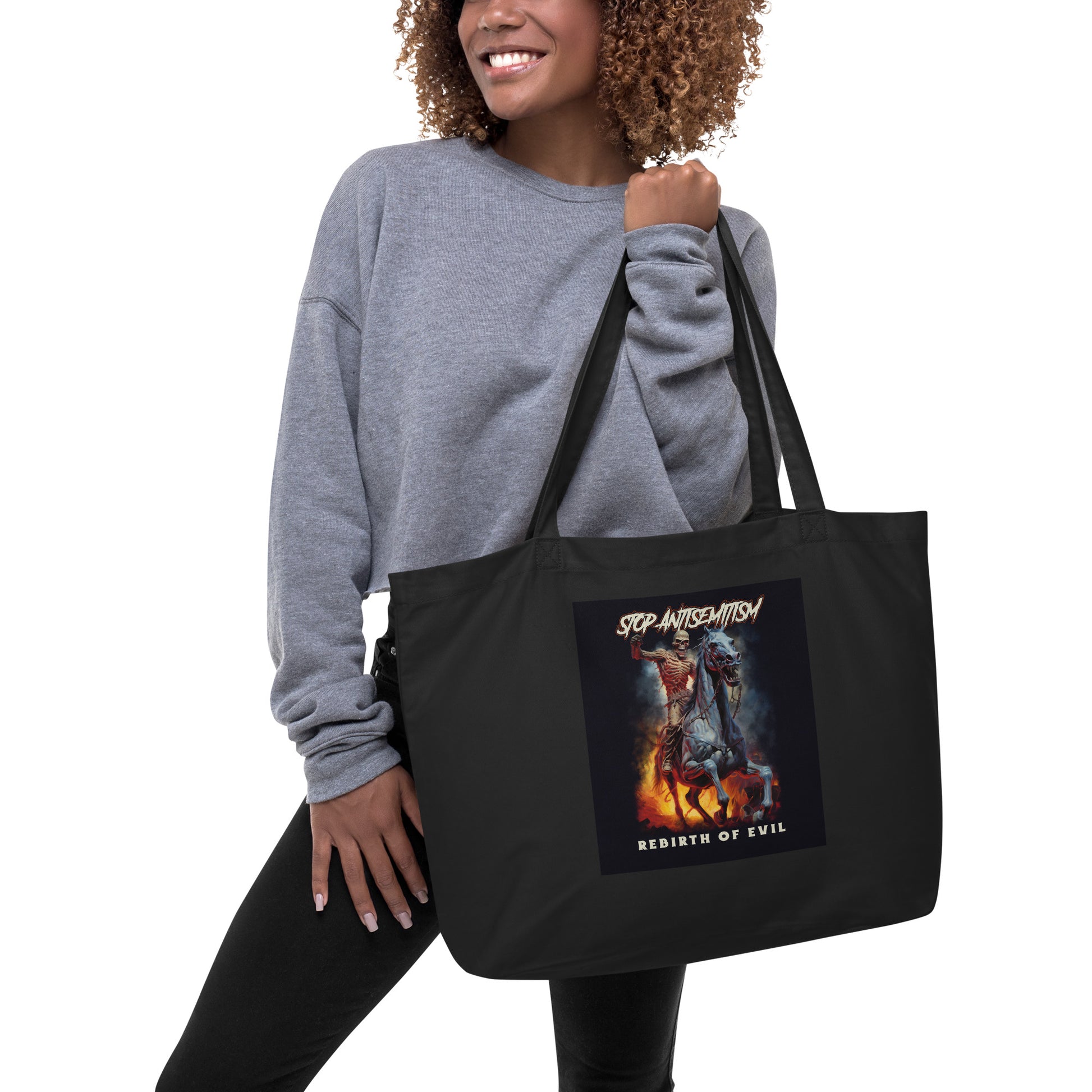 Horror Movie | Antisemitism | Large Organic Tote Bag Jouparty