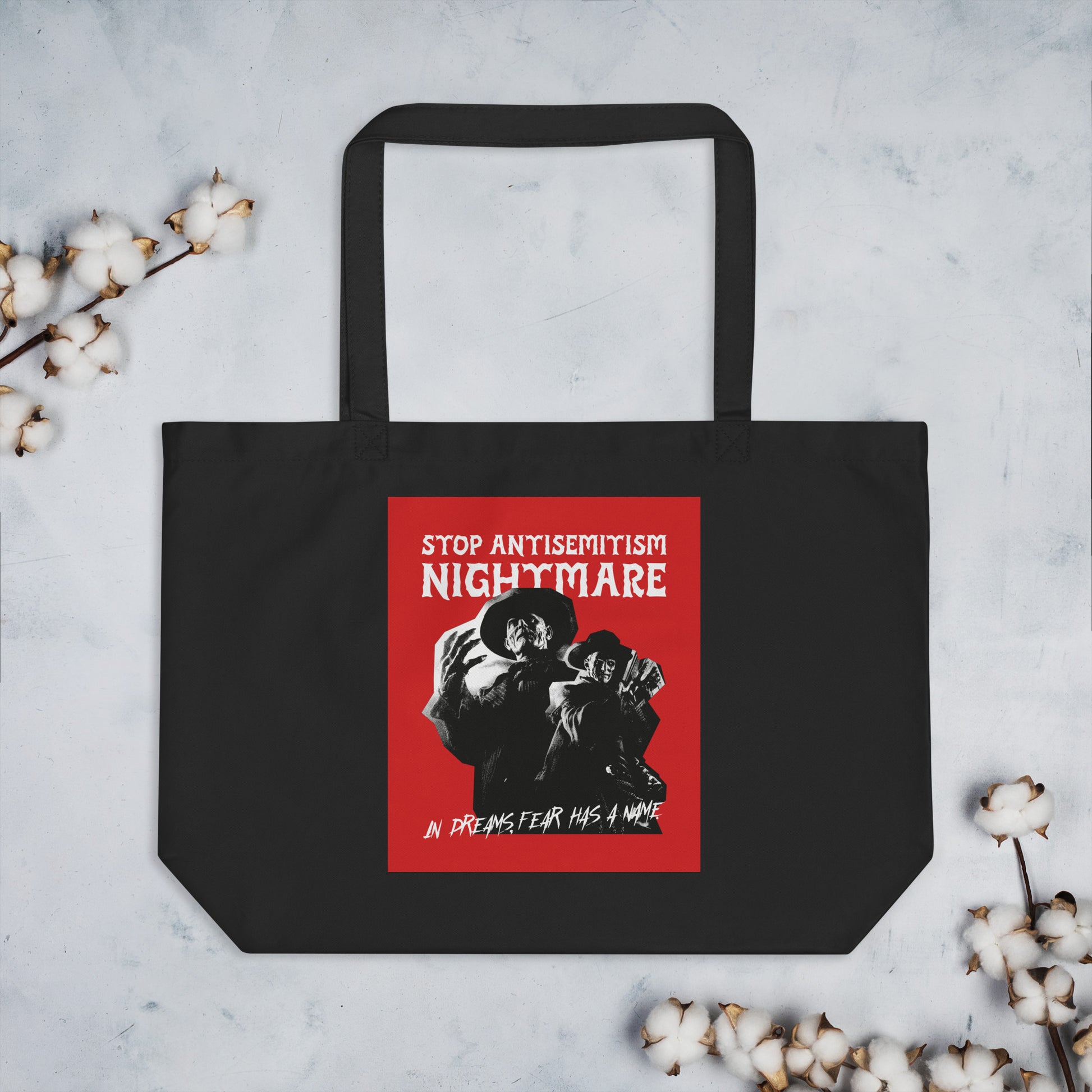 Horror Movie | Antisemitism | Large Organic Tote Bag Jouparty