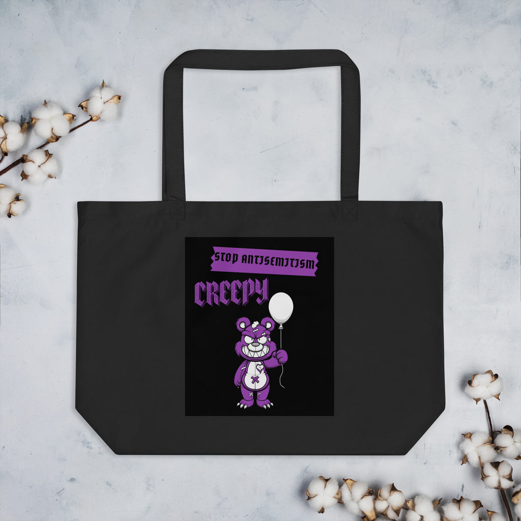 Horror Movie | Antisemitism | Large Organic Tote Bag Jouparty