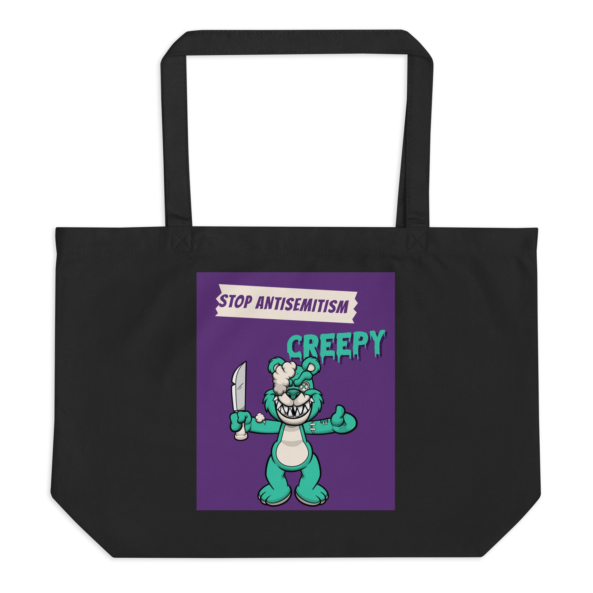 Horror Movie | Antisemitism | Large Organic Tote Bag Jouparty