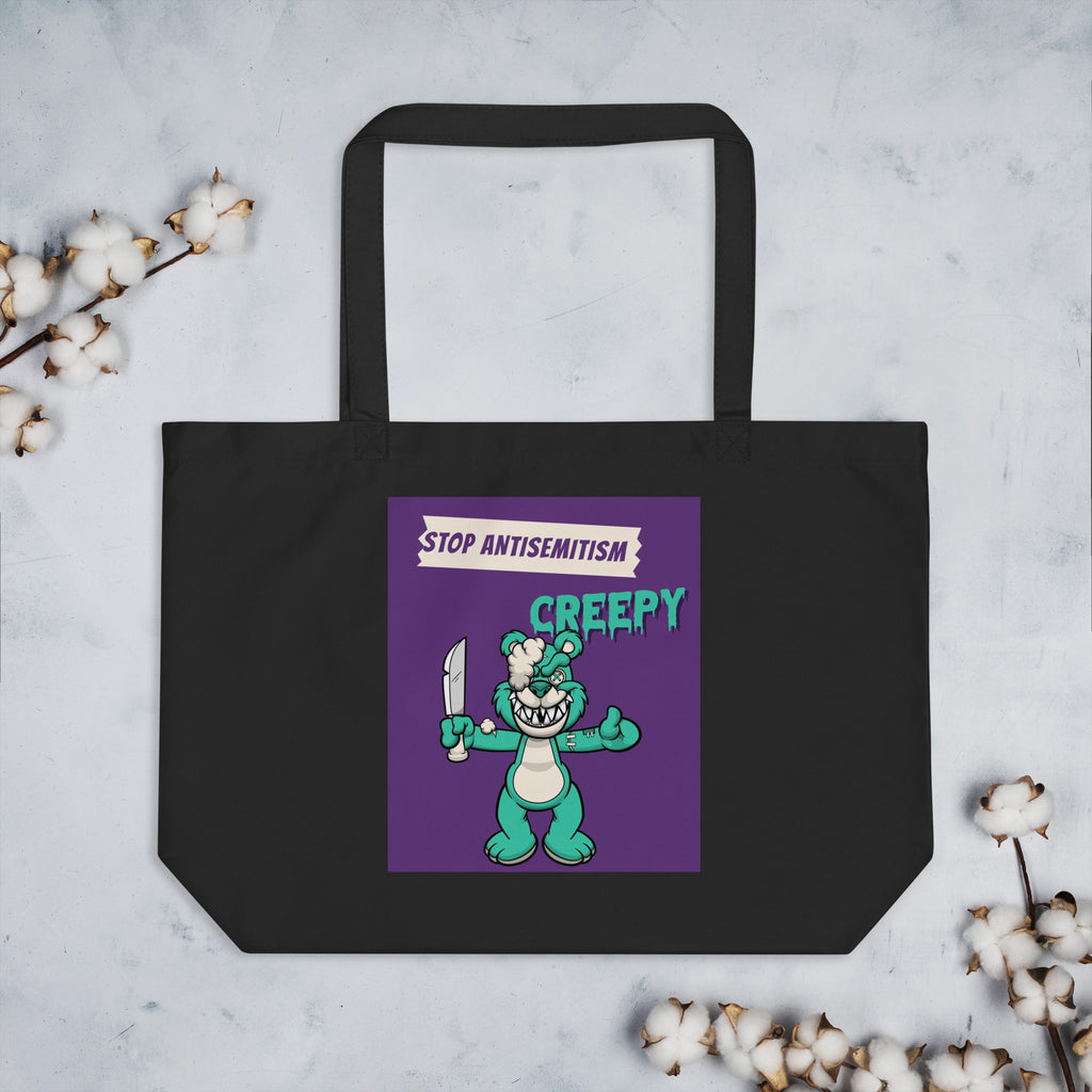Horror Movie | Antisemitism | Large Organic Tote Bag Jouparty