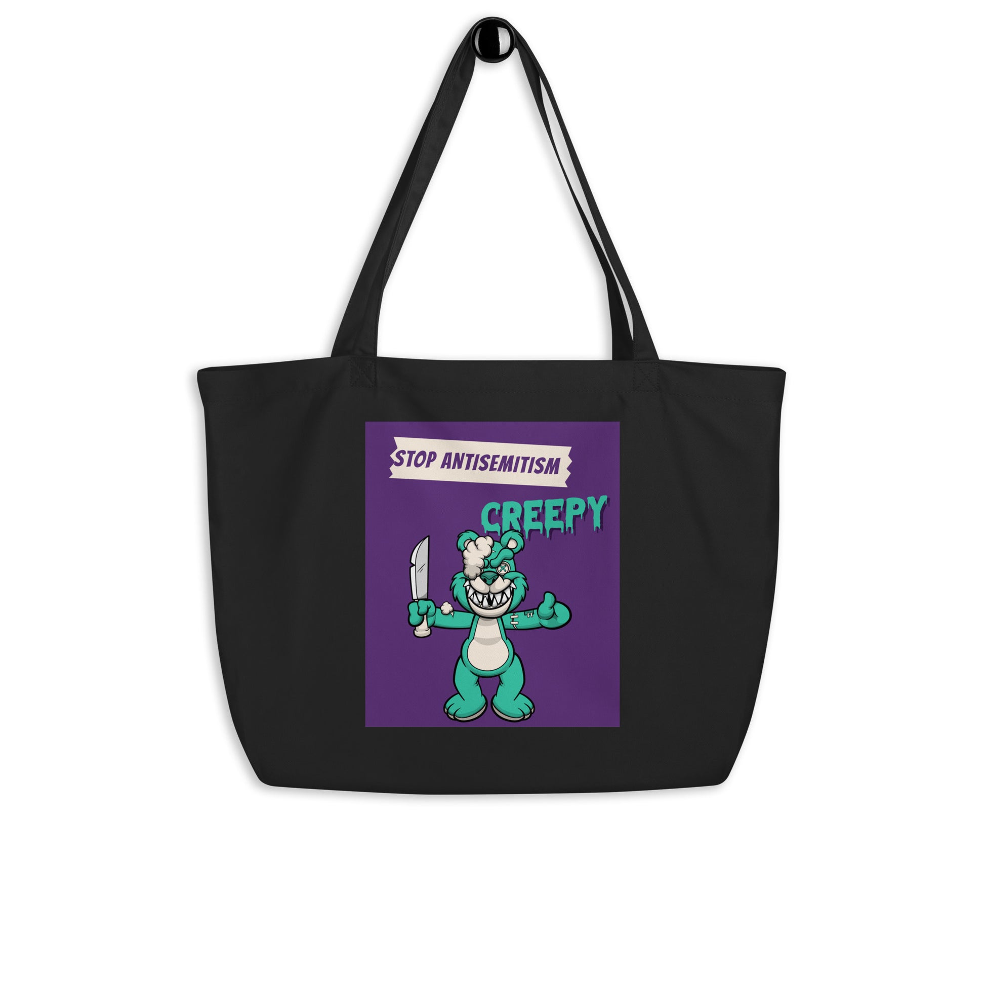 Horror Movie | Antisemitism | Large Organic Tote Bag Jouparty