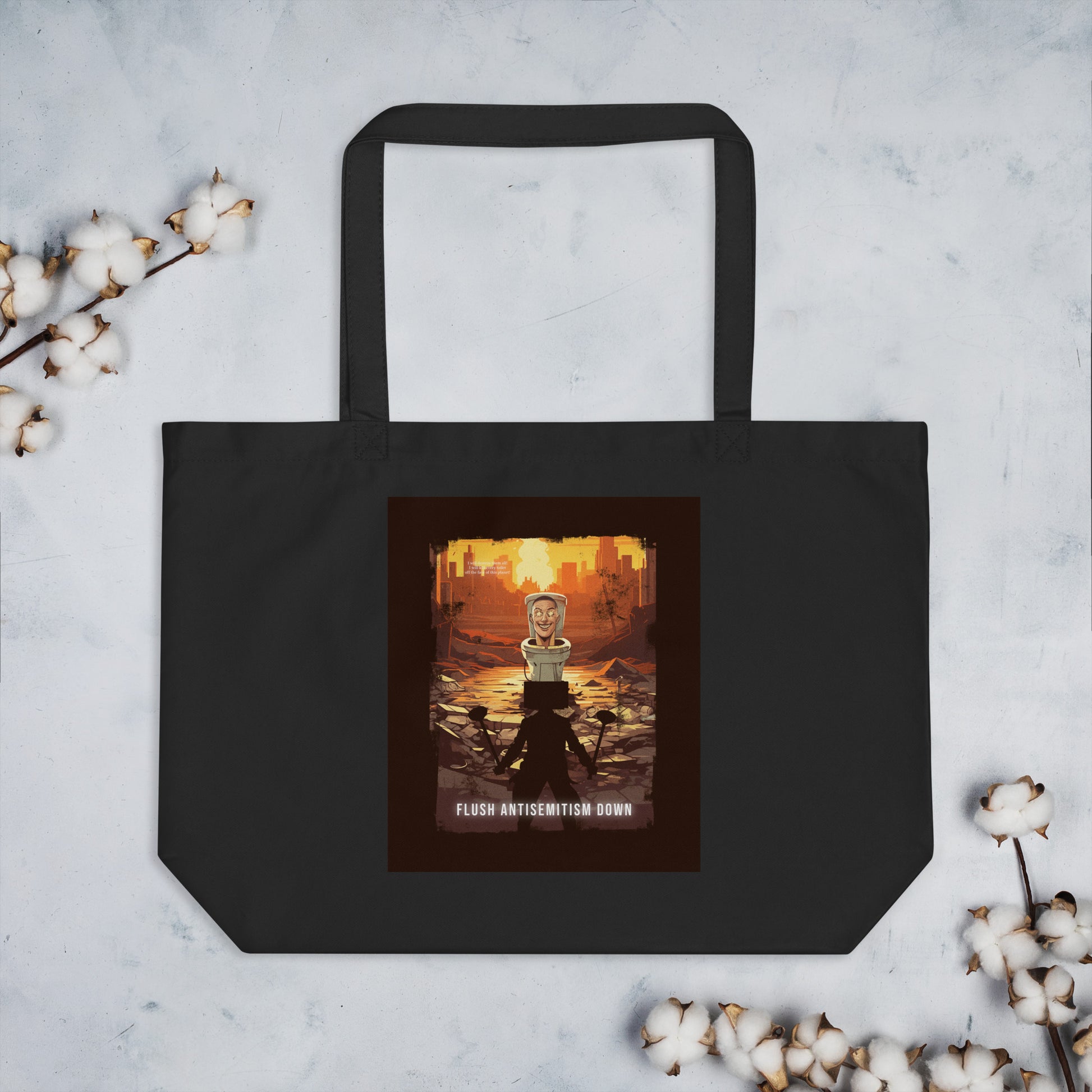 Horror Movie | Antisemitism | Large Organic Tote Bag Jouparty