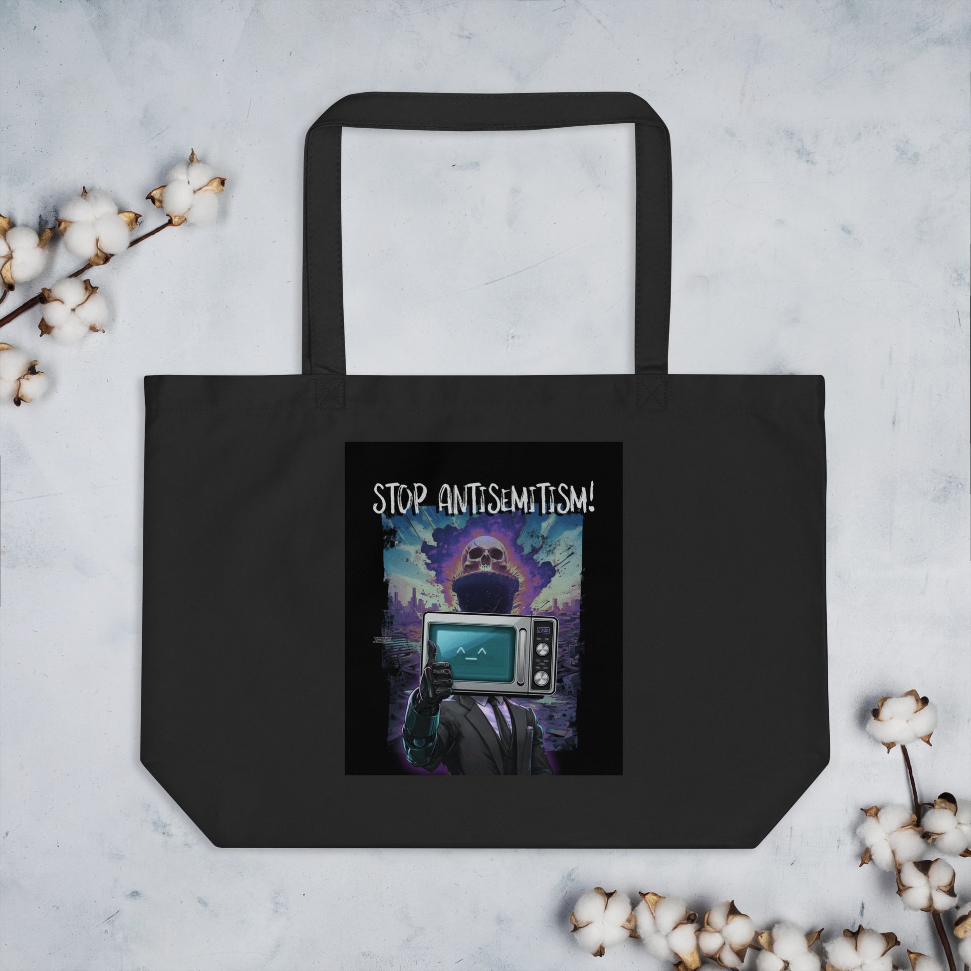 Horror Movie | Antisemitism | Large Organic Tote Bag