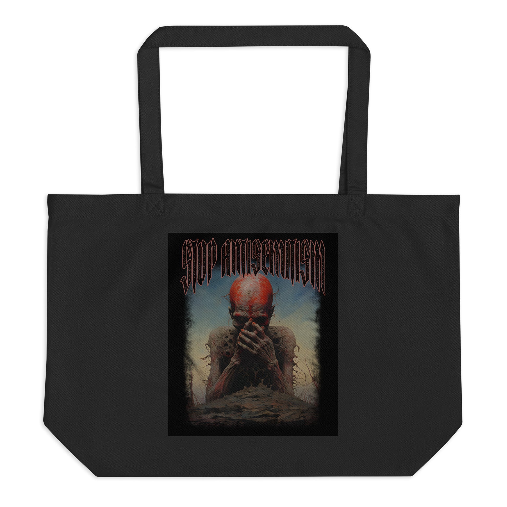 Horror Movie | Antisemitism | Large Organic Tote Bag Jouparty