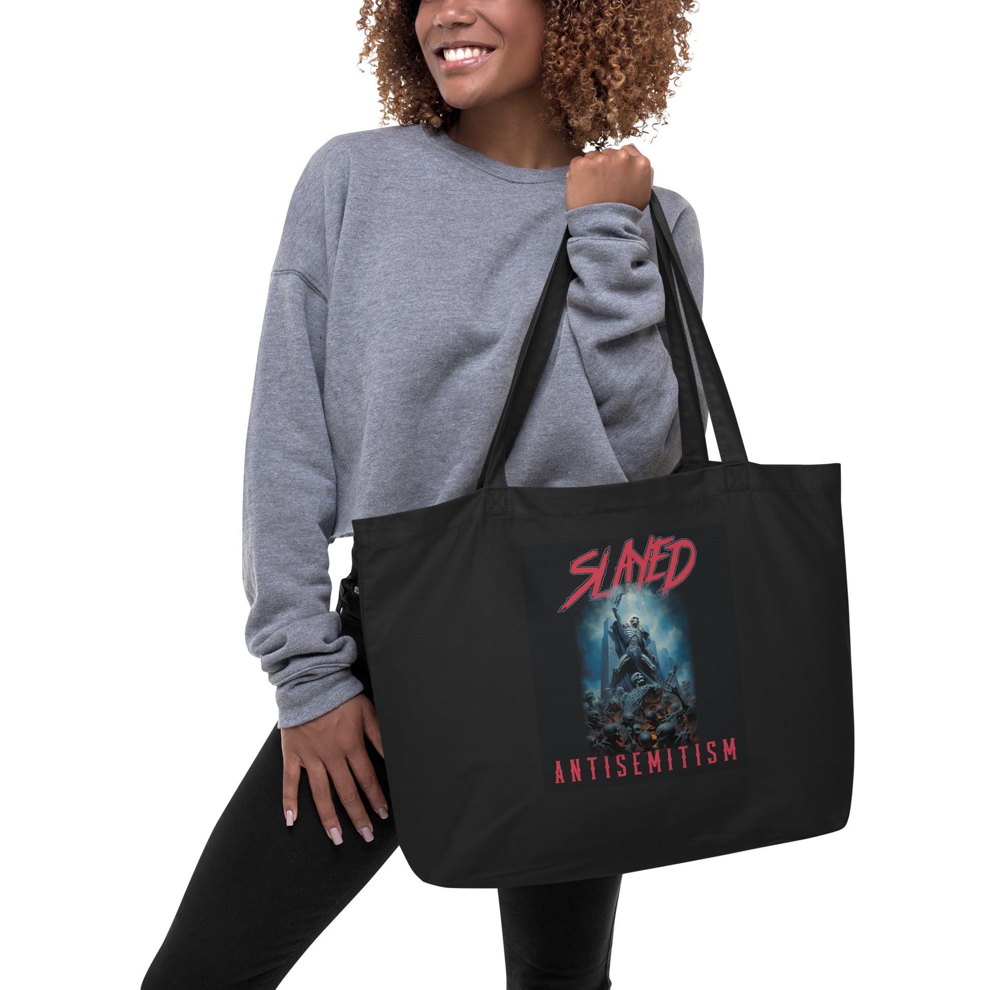 Horror Movie | Antisemitism | Large Organic Tote Bag