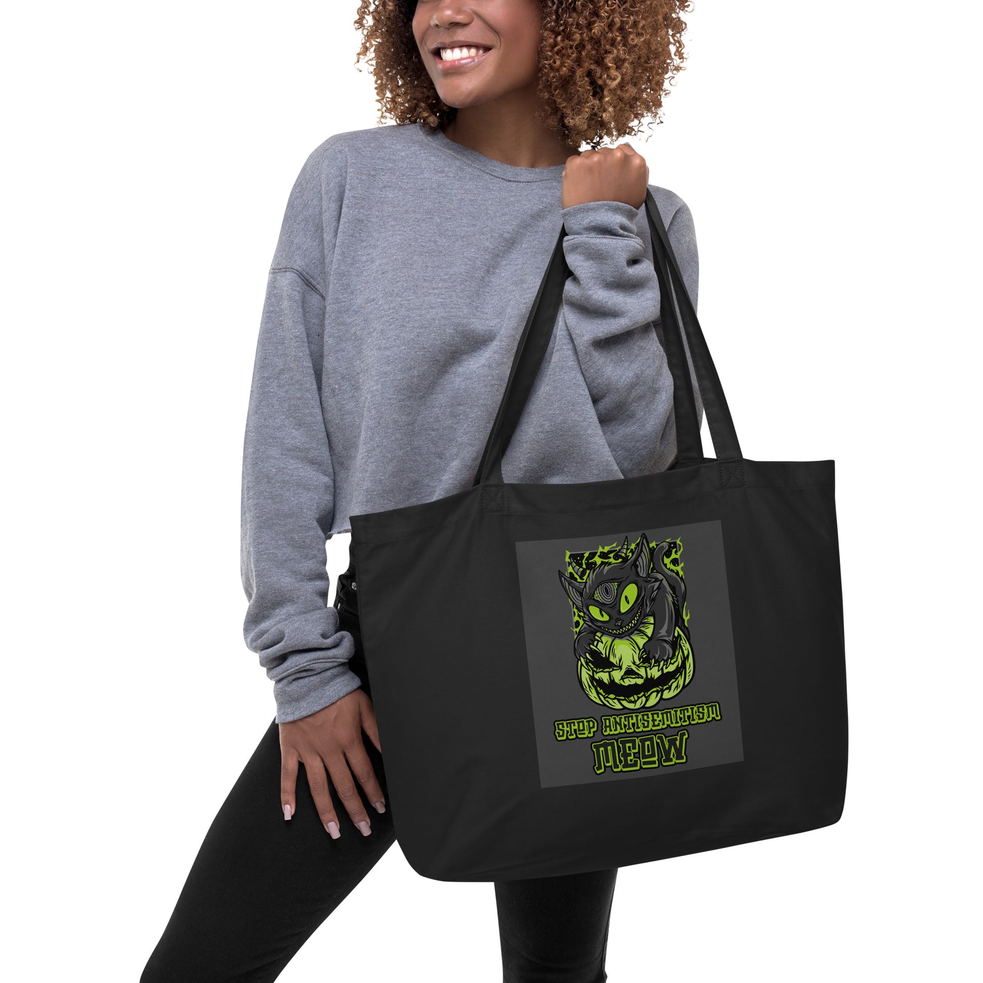 Horror Movie | Antisemitism | Large Organic Tote Bag Jouparty