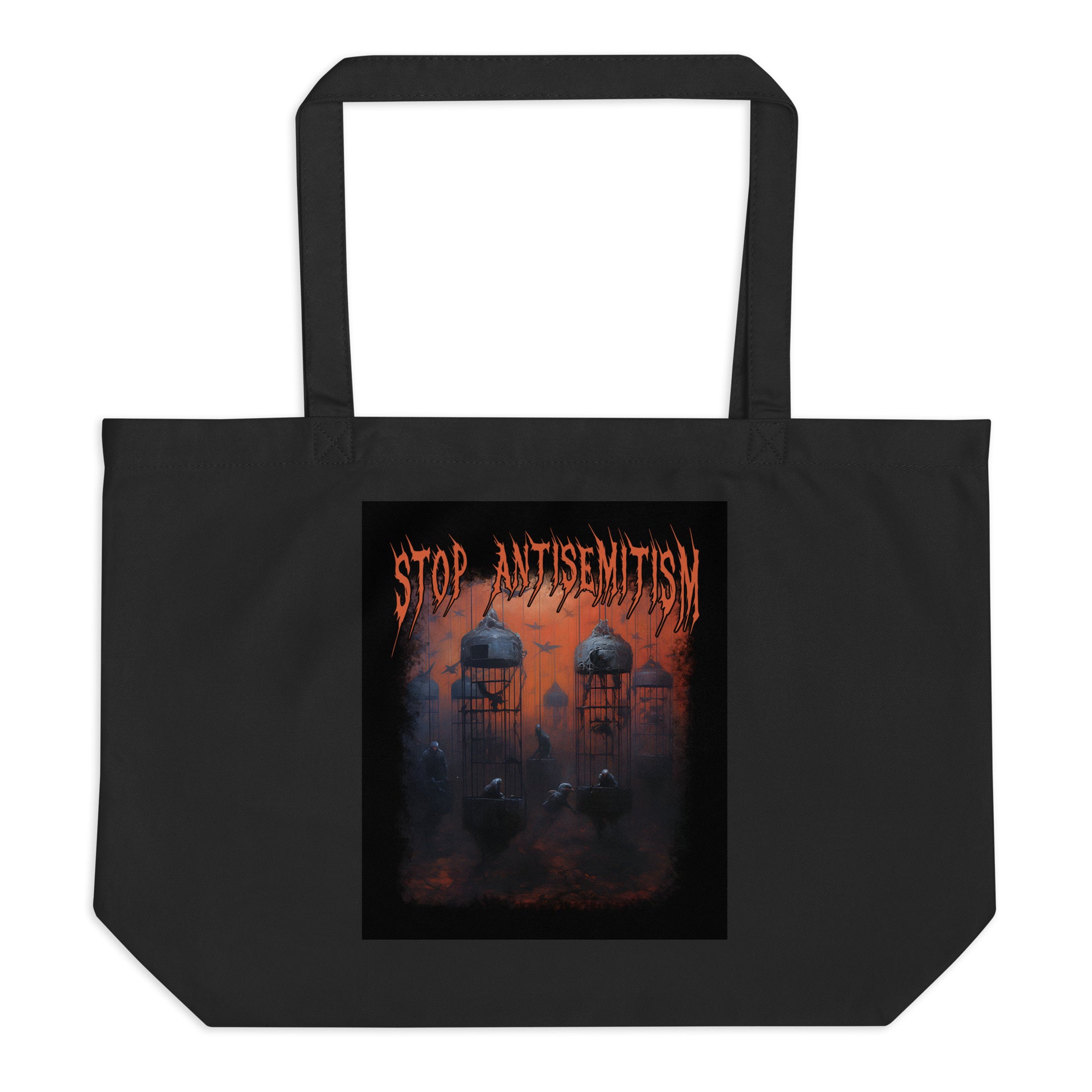 Horror Movie | Antisemitism | Large Organic Tote Bag Jouparty