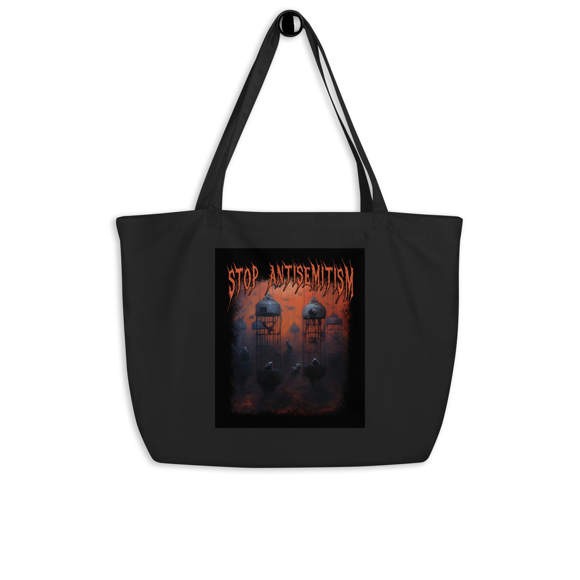 Horror Movie | Antisemitism | Large Organic Tote Bag Jouparty