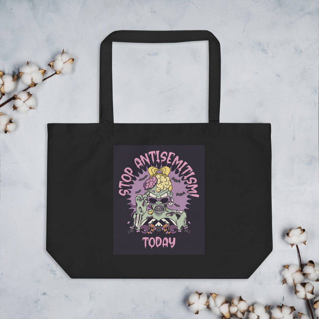 Horror Movie | Antisemitism | Large Organic Tote Bag