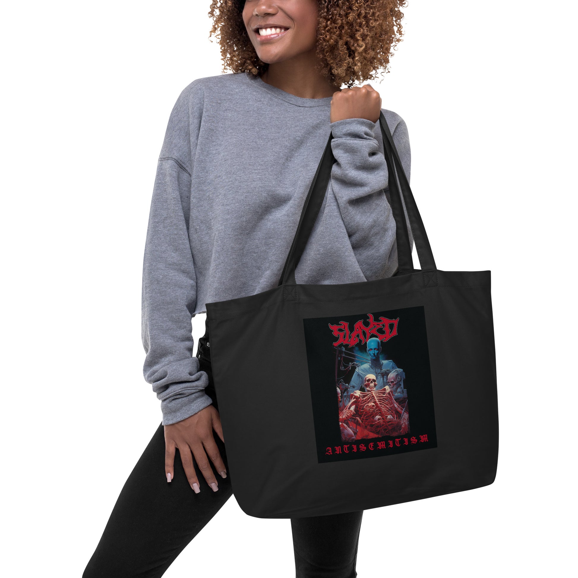 Horror Movie | Antisemitism | Large Organic Tote Bag Jouparty