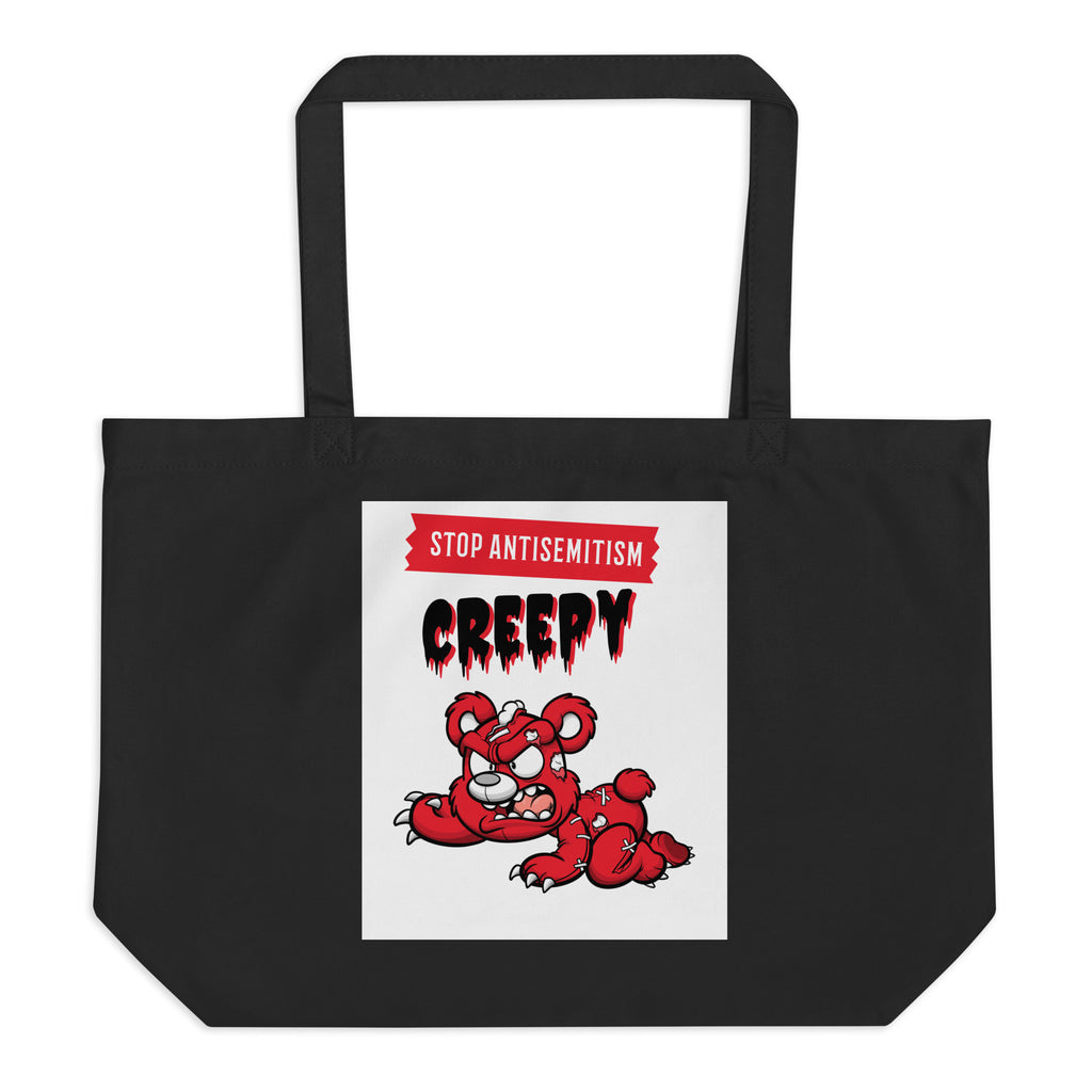 Horror Movie | Antisemitism | Large Organic Tote Bag Jouparty