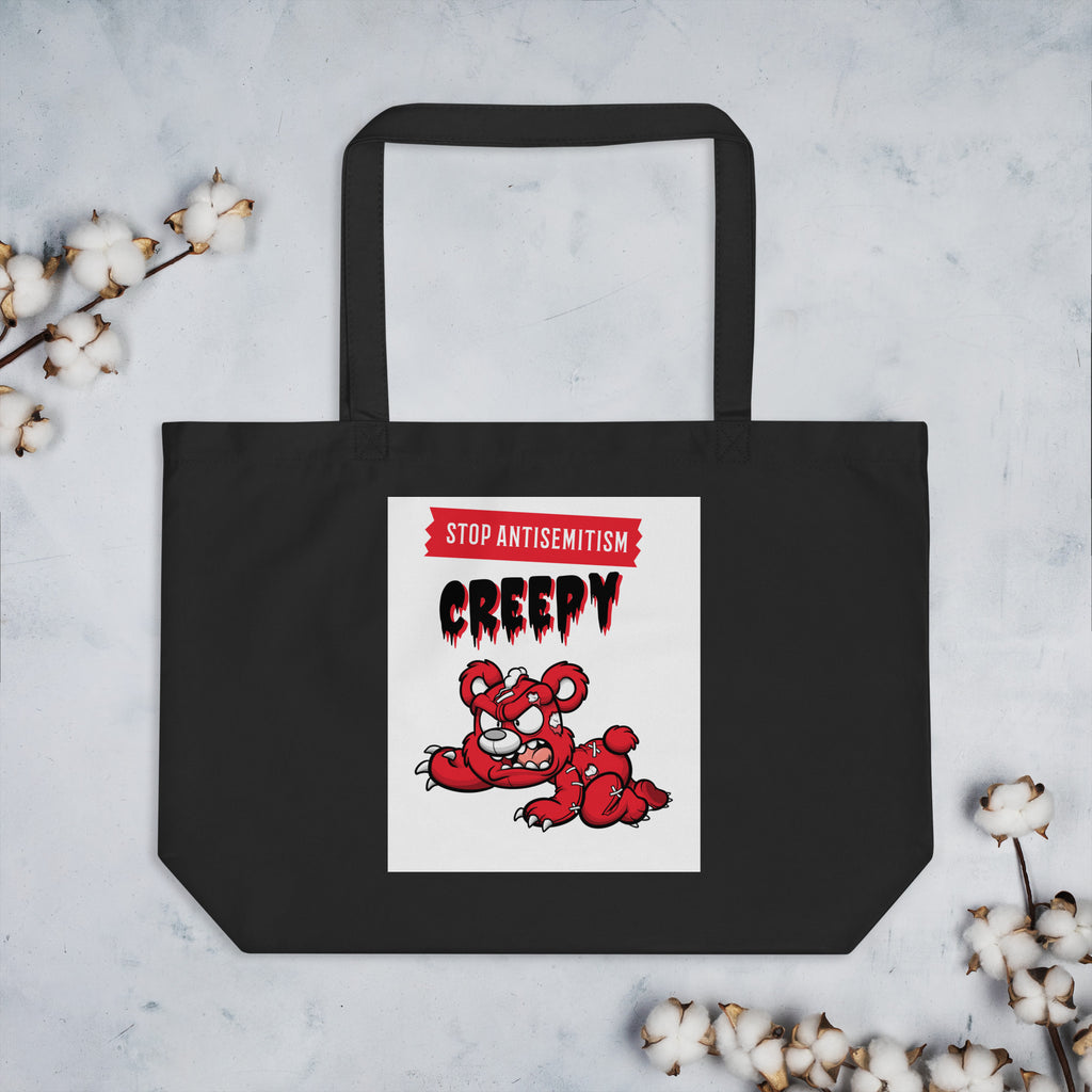 Horror Movie | Antisemitism | Large Organic Tote Bag Jouparty
