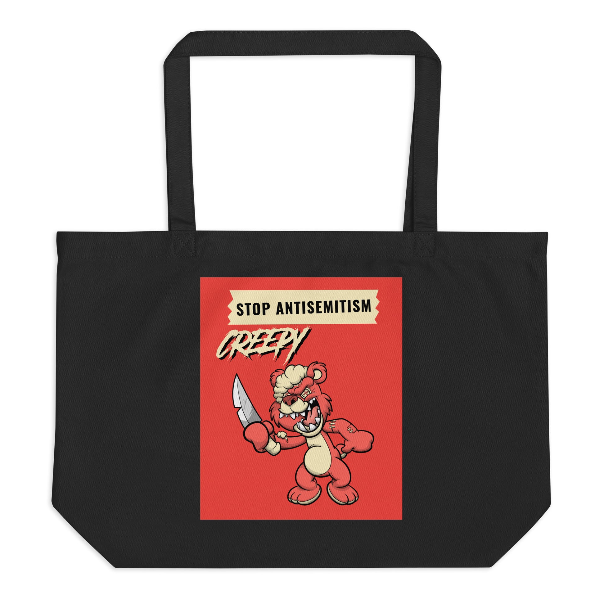 Horror Movie | Antisemitism | Large Organic Tote Bag Jouparty