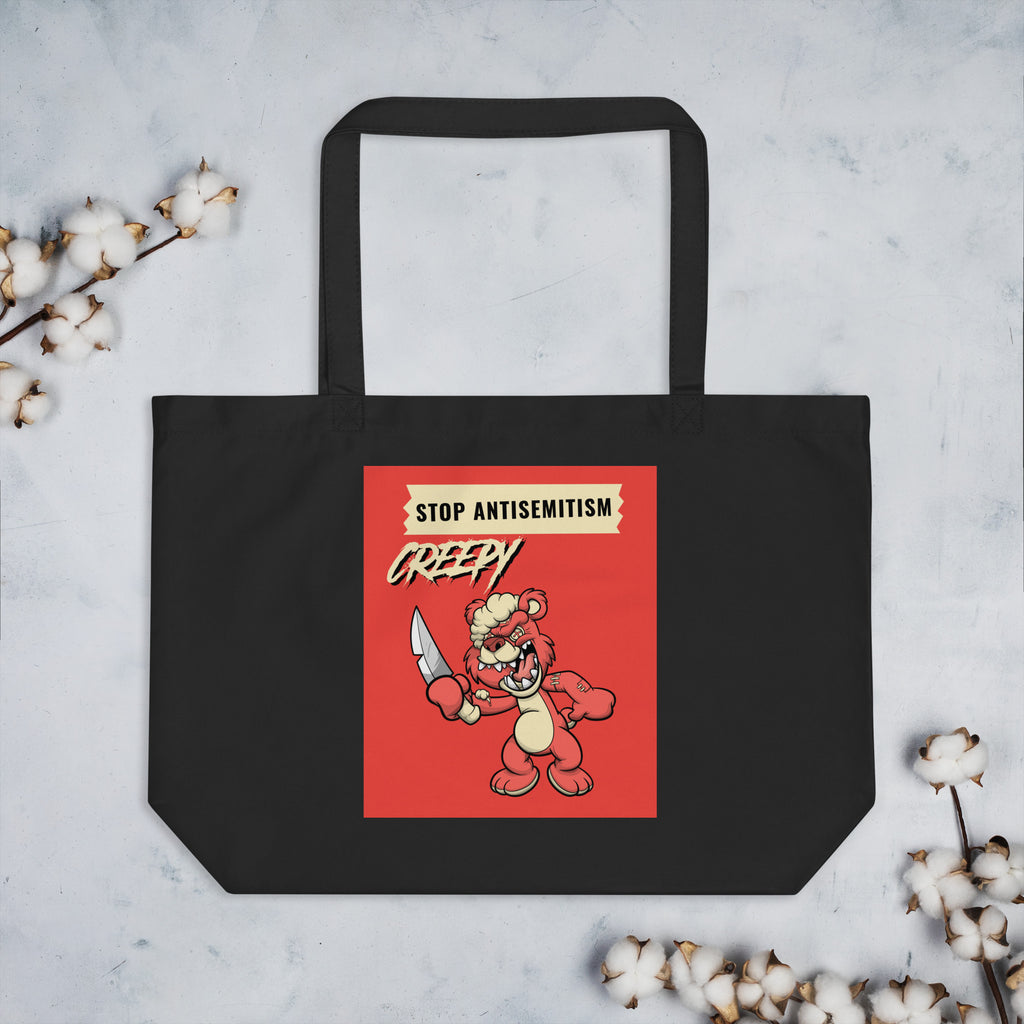 Horror Movie | Antisemitism | Large Organic Tote Bag Jouparty