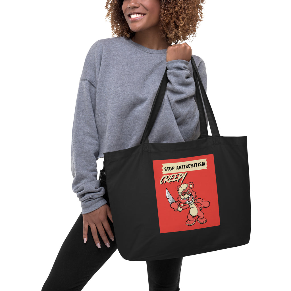 Horror Movie | Antisemitism | Large Organic Tote Bag Jouparty