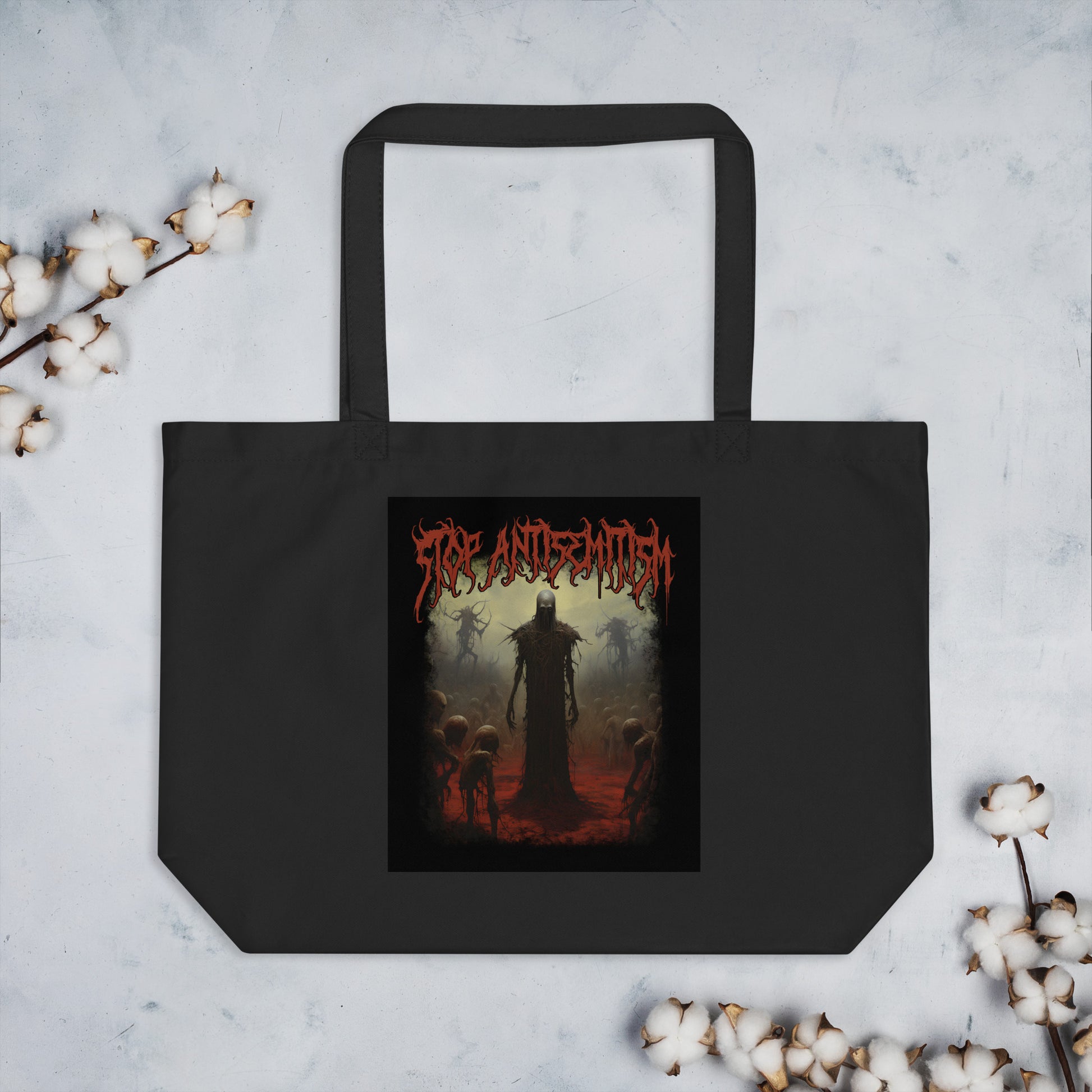 Horror Movie | Antisemitism | Large Organic Tote Bag