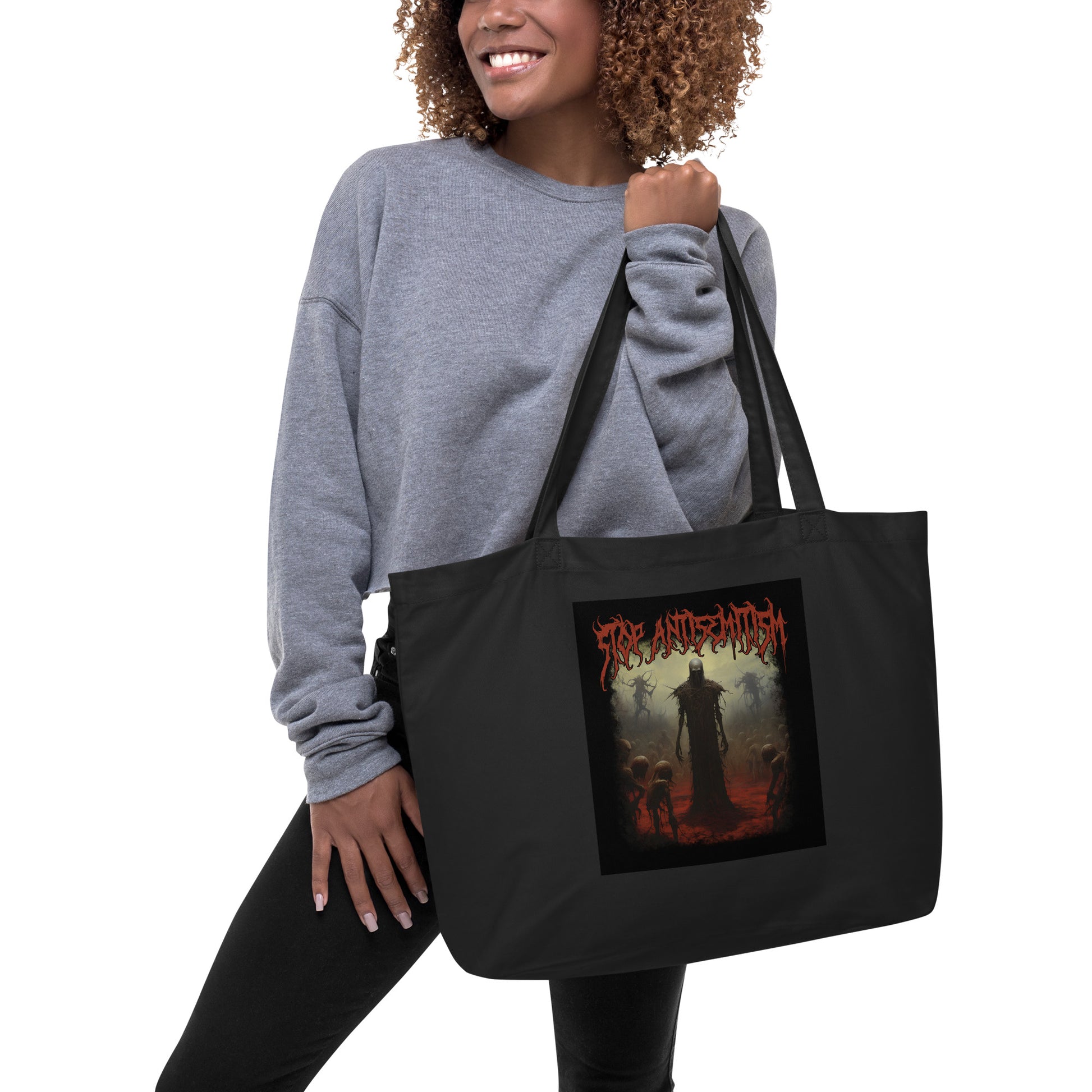 Horror Movie | Antisemitism | Large Organic Tote Bag