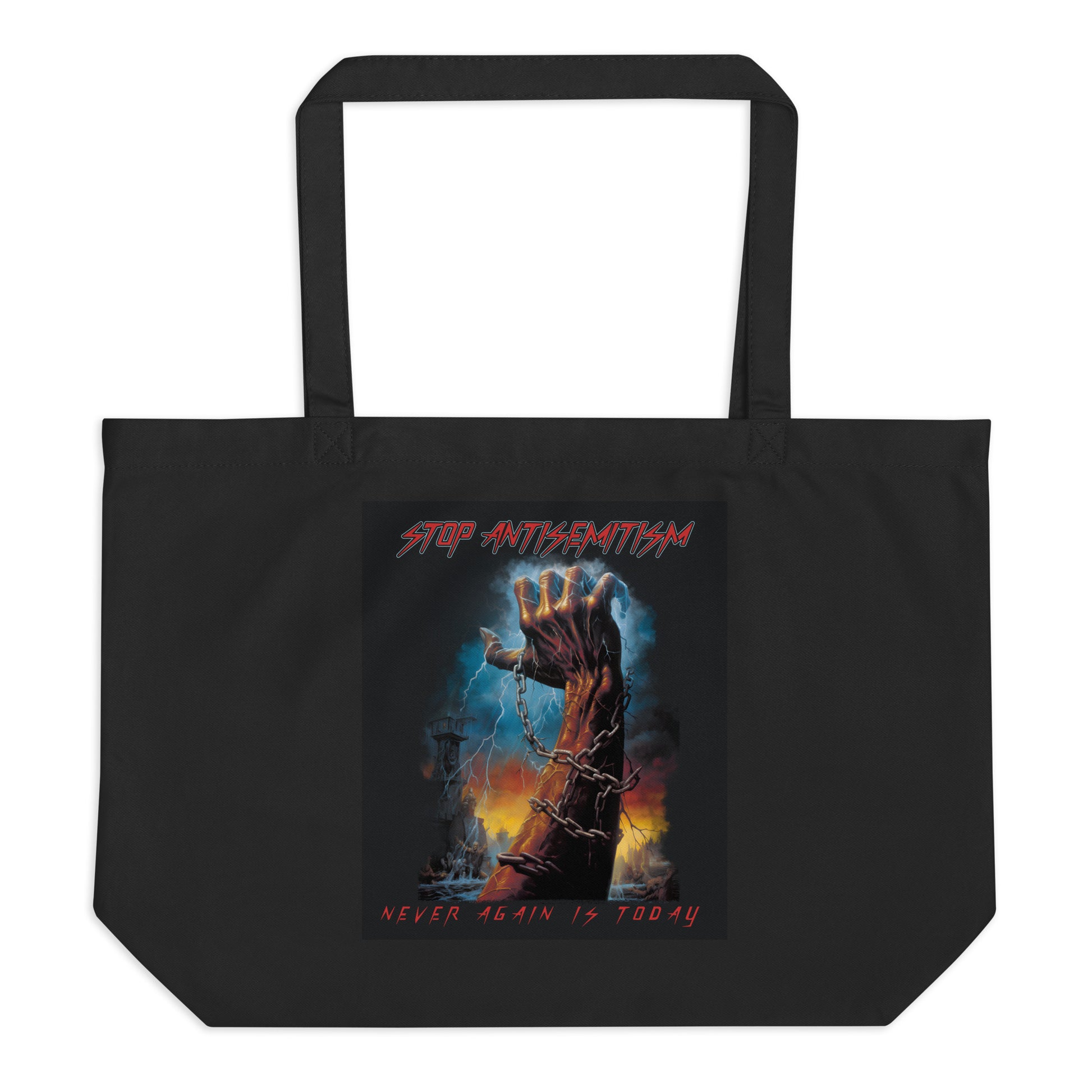 Horror Movie | Antisemitism | Large Organic Tote Bag Jouparty