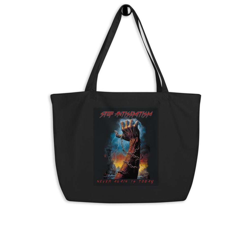 Horror Movie | Antisemitism | Large Organic Tote Bag Jouparty