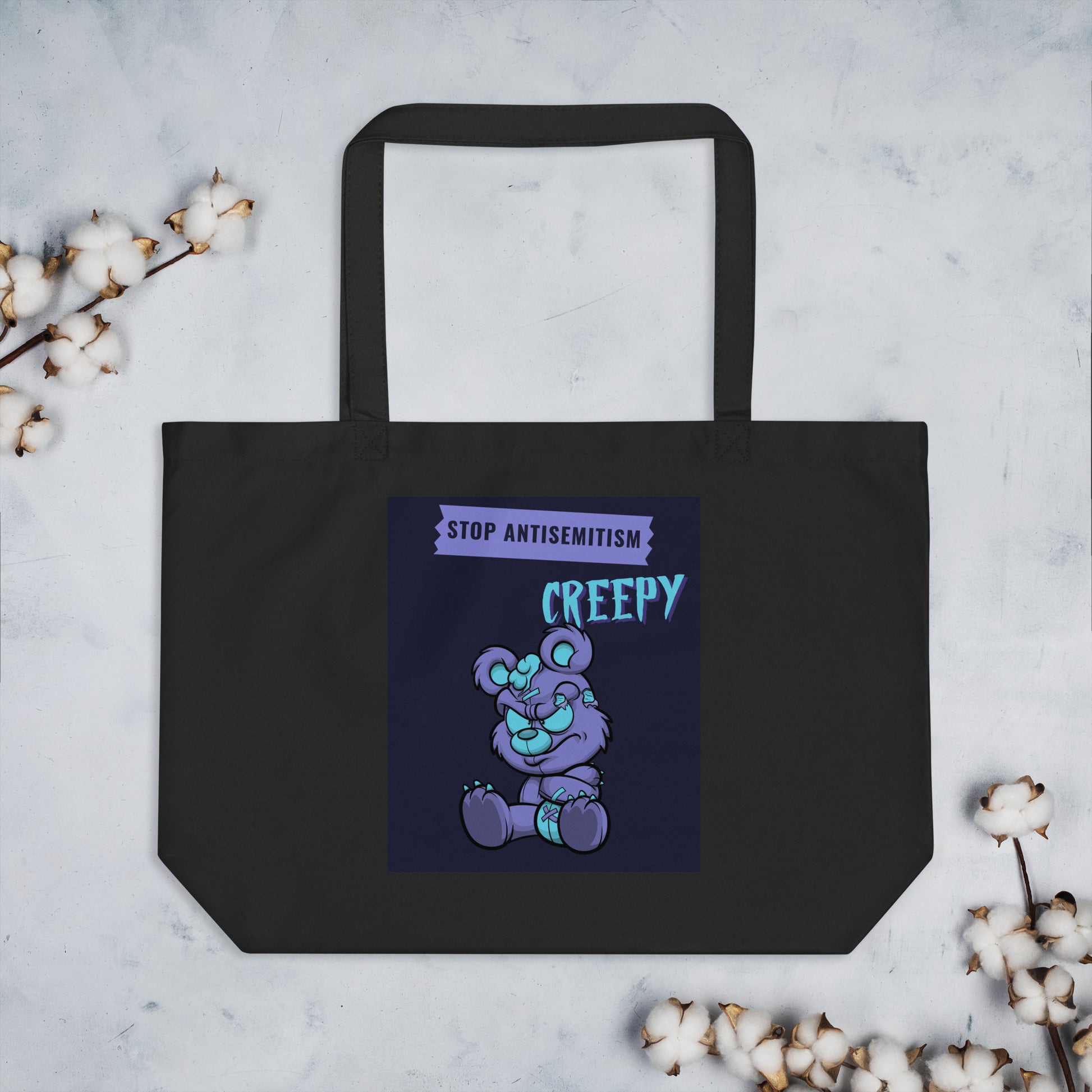 Horror Movie | Antisemitism | Large Organic Tote Bag Jouparty