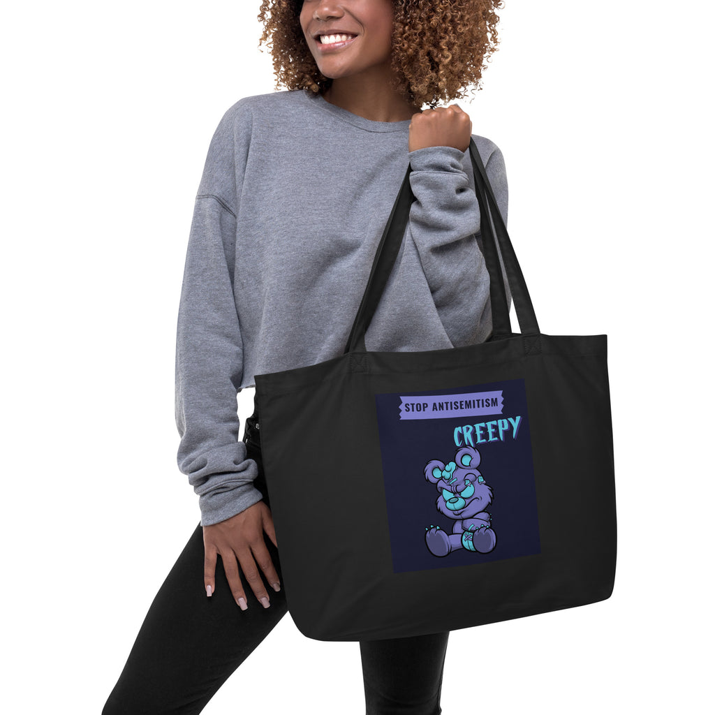 Horror Movie | Antisemitism | Large Organic Tote Bag Jouparty