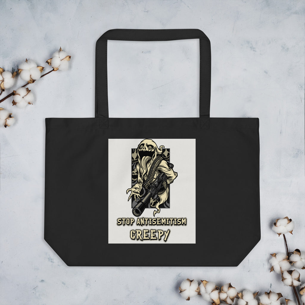 Horror Movie | Antisemitism | Large Organic Tote Bag Jouparty