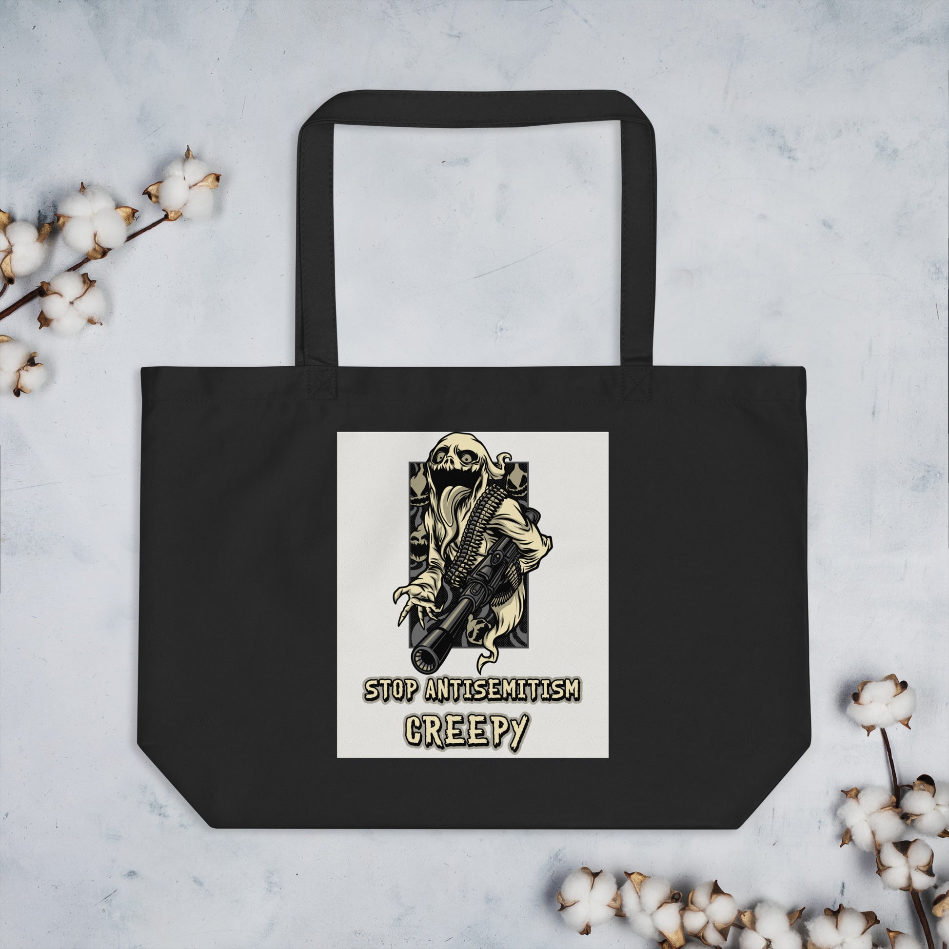 Horror Movie | Antisemitism | Large Organic Tote Bag Jouparty