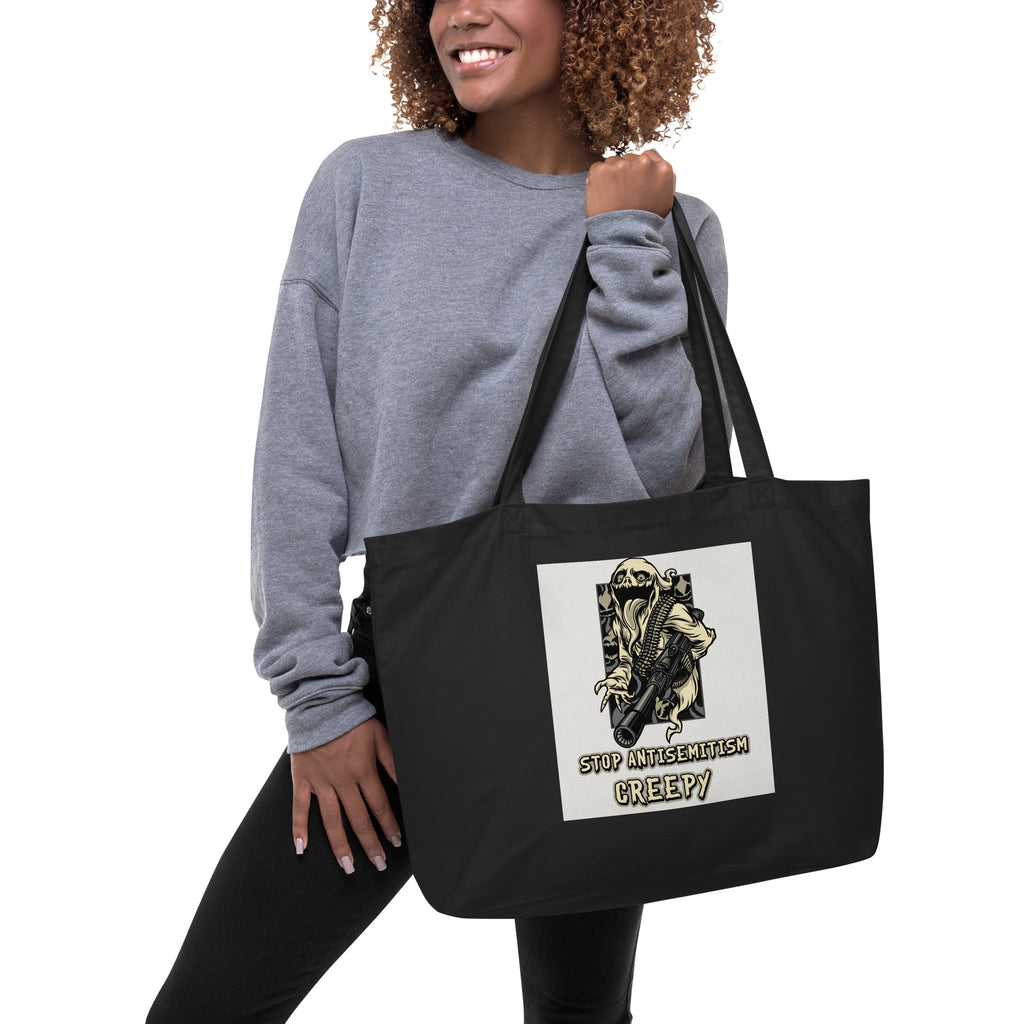 Horror Movie | Antisemitism | Large Organic Tote Bag Jouparty