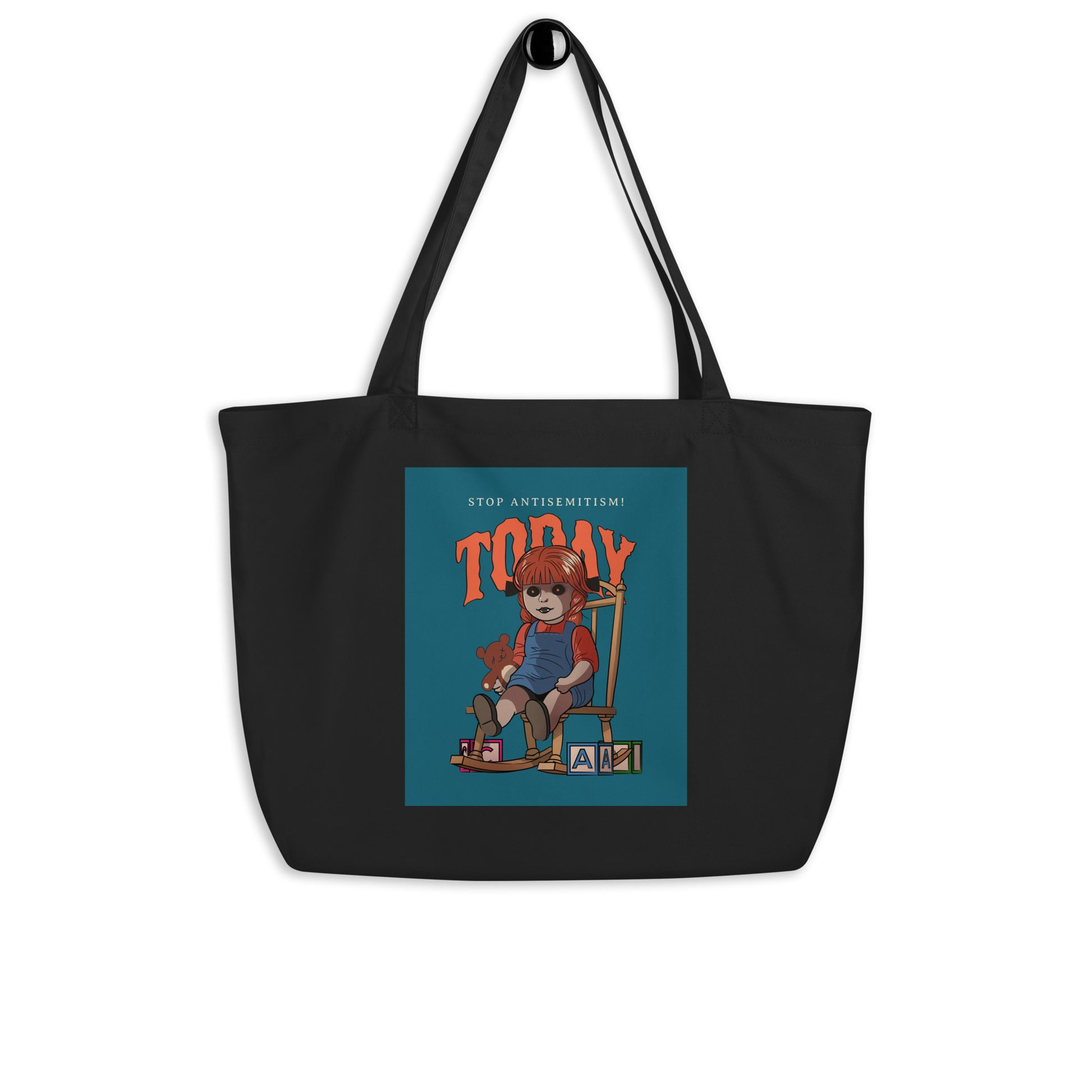 Horror Movie | Antisemitism | Large Organic Tote Bag
