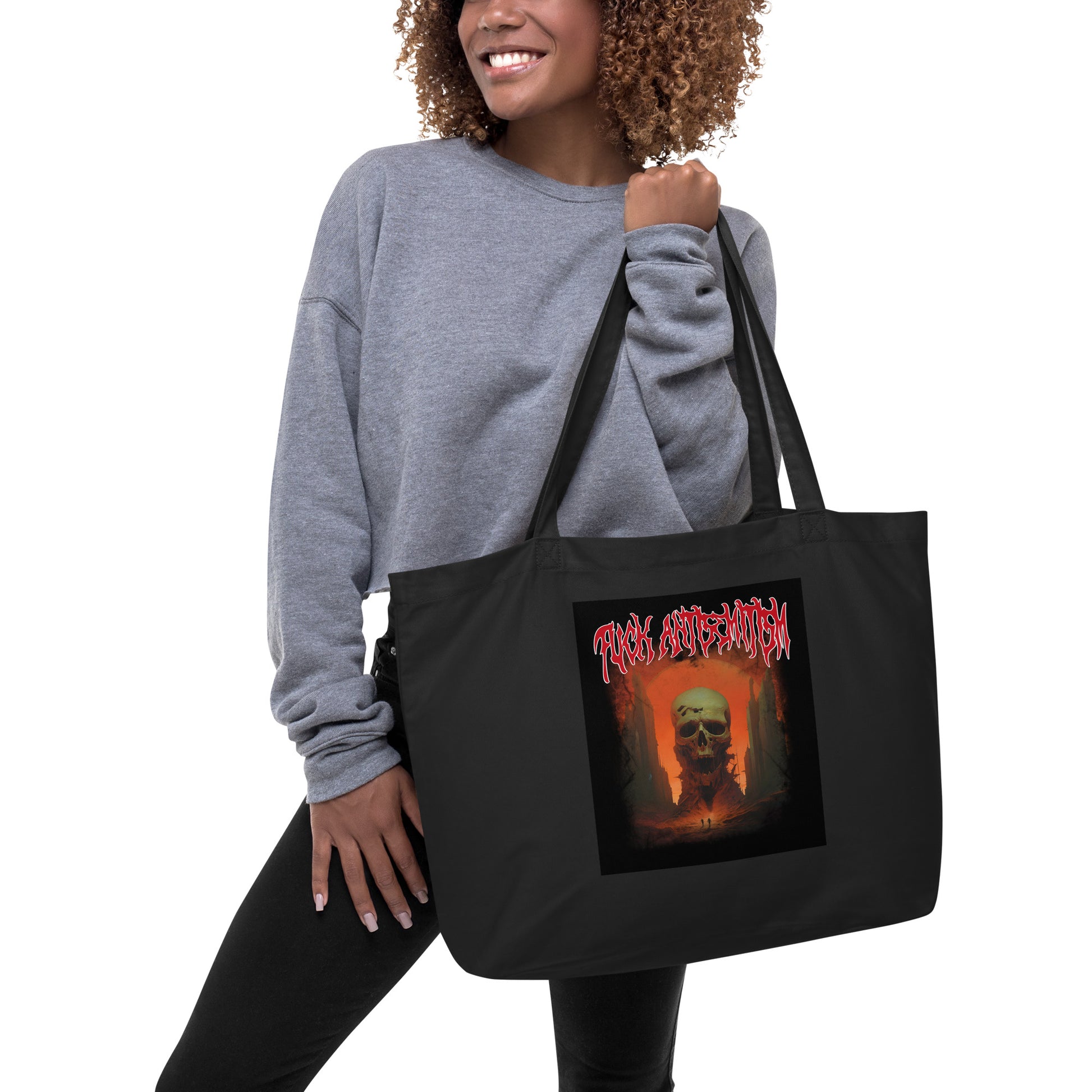 Horror Movie | Antisemitism | Large Organic Tote Bag